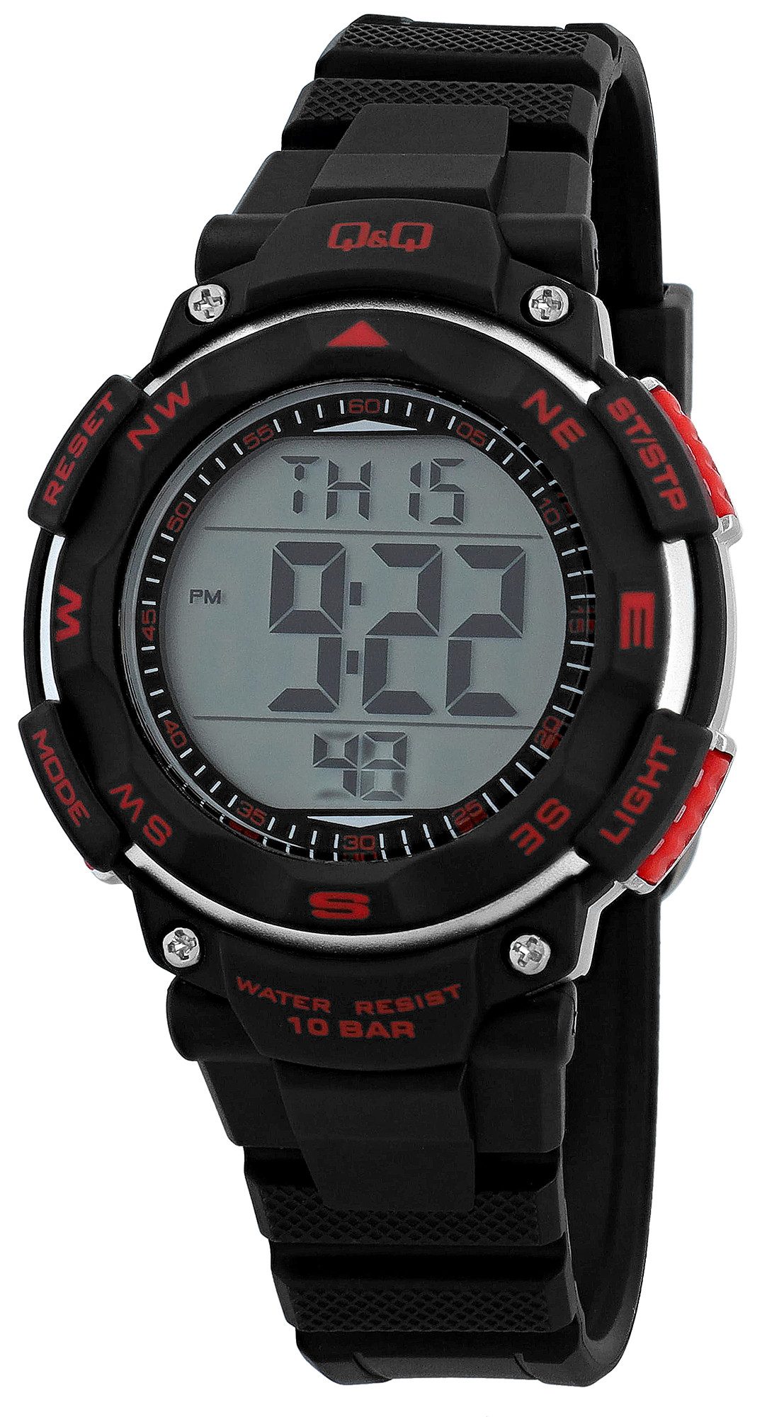 Quarzuhr M149J001Y Digital, Kunststoff, Silikonarmband, schwarz, 10 ATM, D