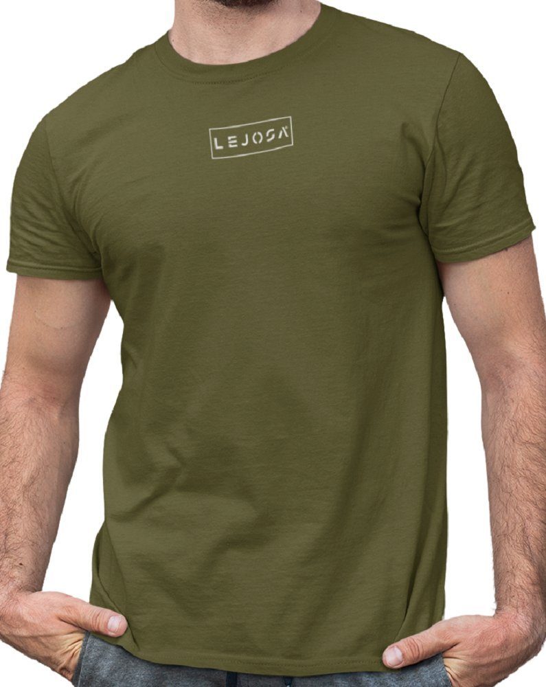 LEJOSA T-Shirt Herren Rundhals Olive