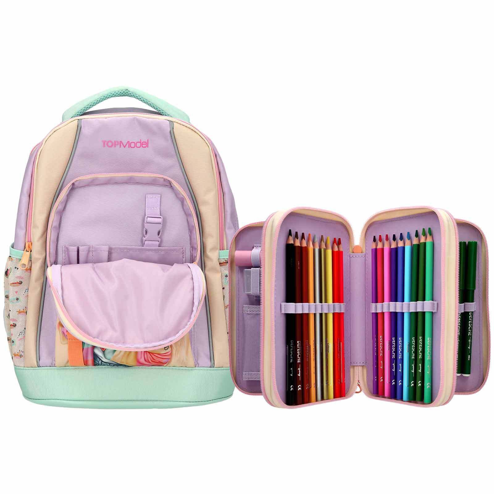 Depesche Kinderrucksack TOPModel Schul-Set SUNNY DOG 2-tlg. (1x Schulrucksack, 1x Federmäppchen, 2-tlg) – Bild 4 von 4