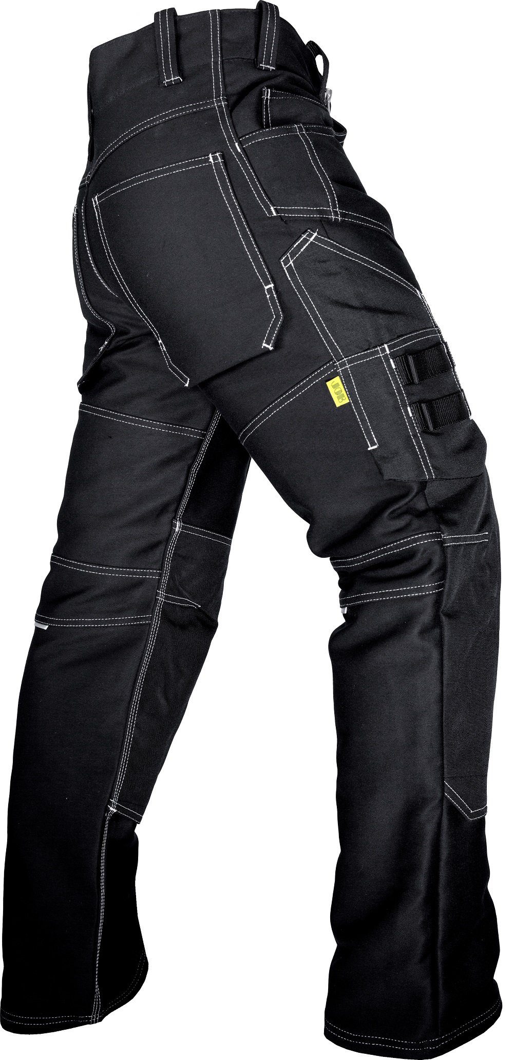 JOB Arbeitshose Zunfthose Schwarz – Doppel-Pilot Hose mit Knietaschen