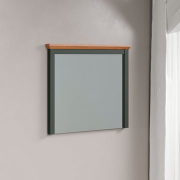Home affaire Garderobenspiegel Vienna (1-St), Eckig, B/H ca.: 77/68 cm, matter Wandspiegel mit Rahmen, dunkelgrün
