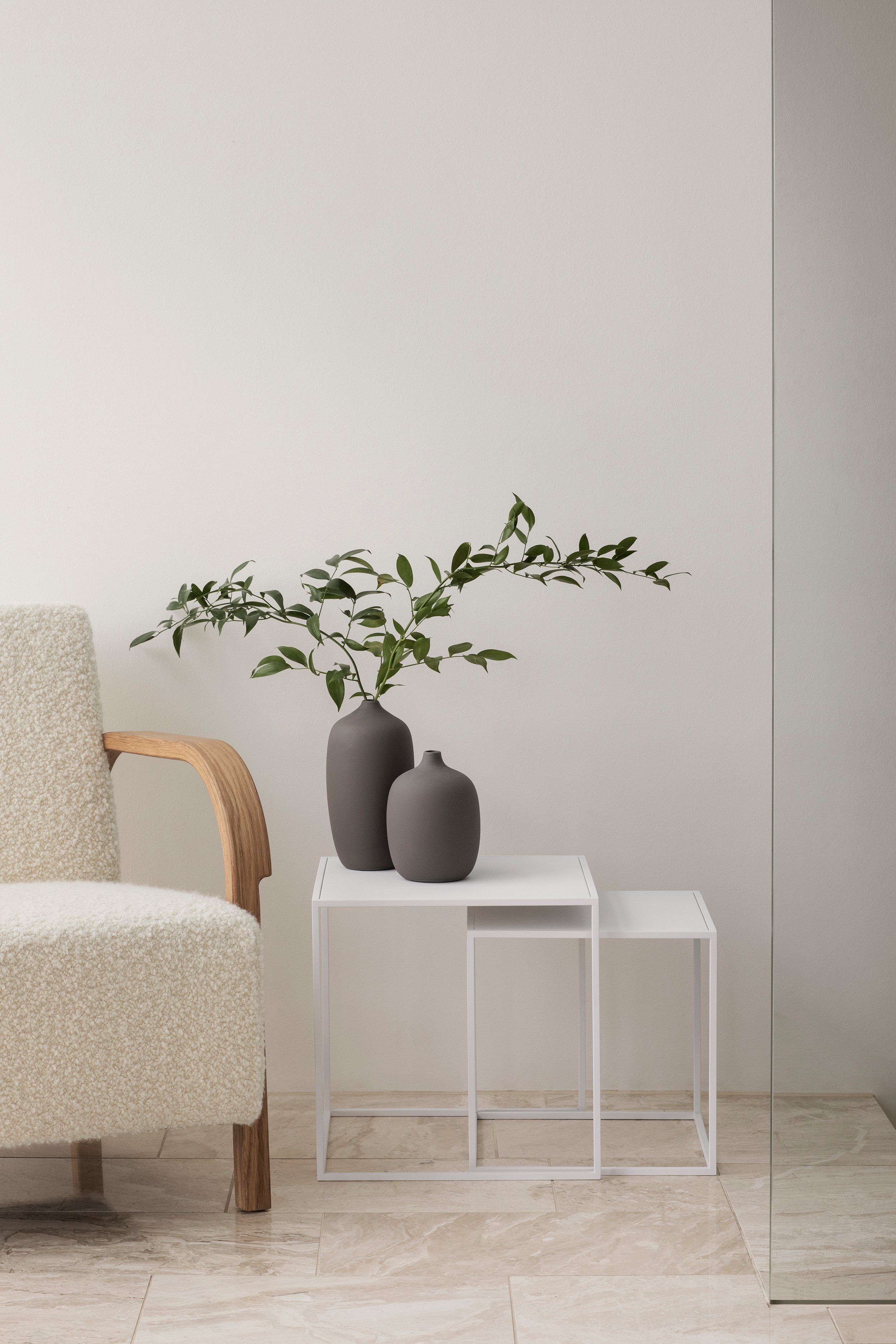 blomus Beistelltisch -FERA- 2er Set quadratische Tische: Minimalistisch, Robust & Elegant (Set, 2-St., 2 Tische), Pulverbeschicht, Minimalistisches Design, Platzsparend, Quadratisch