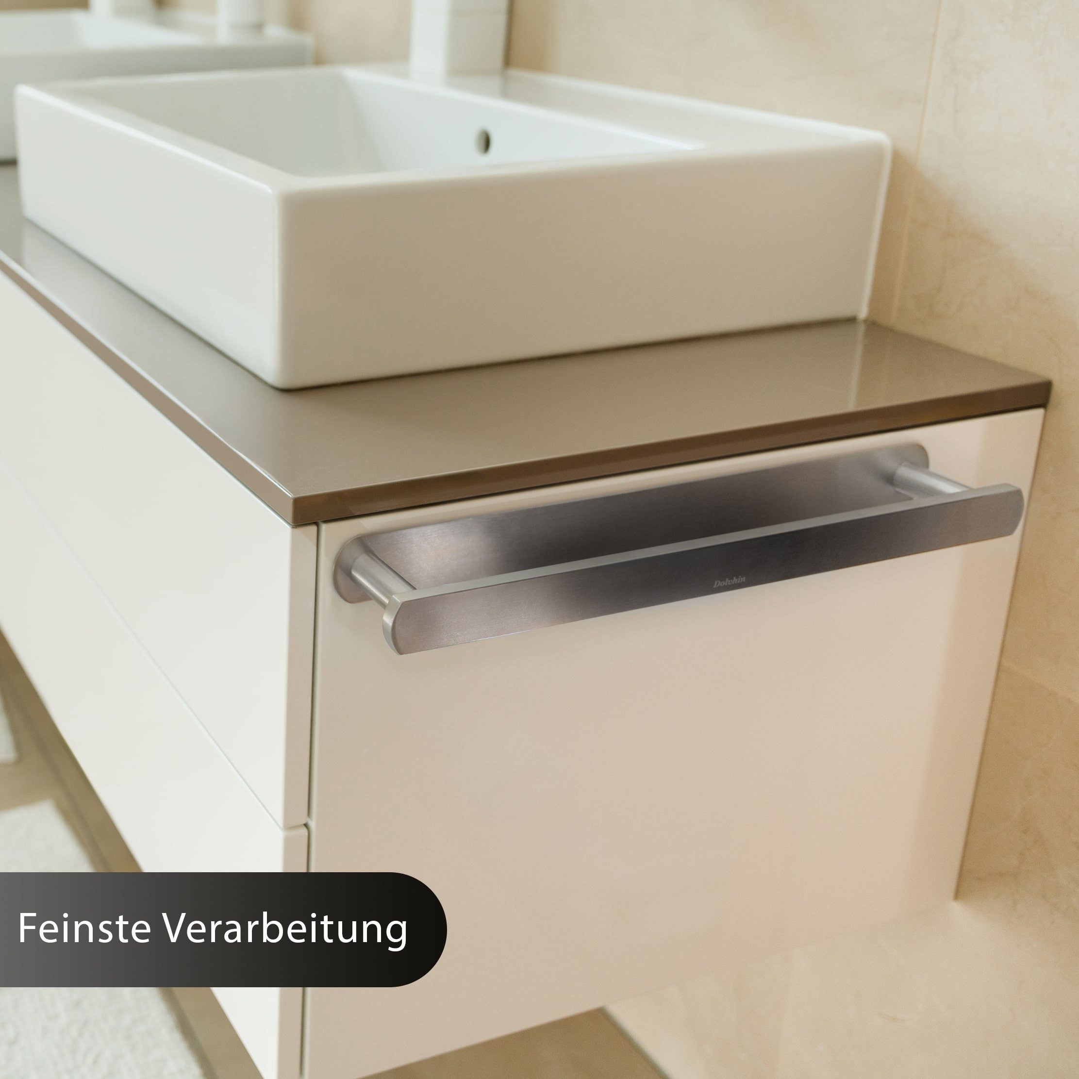 Dolvhin Handtuchhalter ohne Bohren Handtuchstange Edelstahl Gästehandtuchhalter Selbstklebend, zum Kleben inkl. extra starkem 3M Klebestreifen