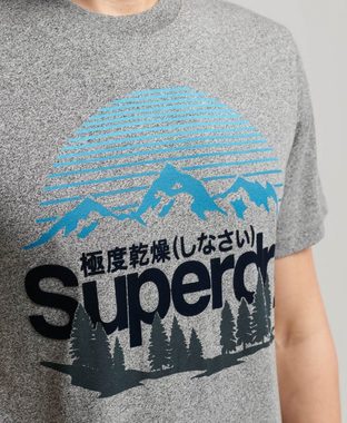 Superdry T-Shirt CL GREAT OUTDOORS GRAPHIC TEE Karst Black Mega Grit