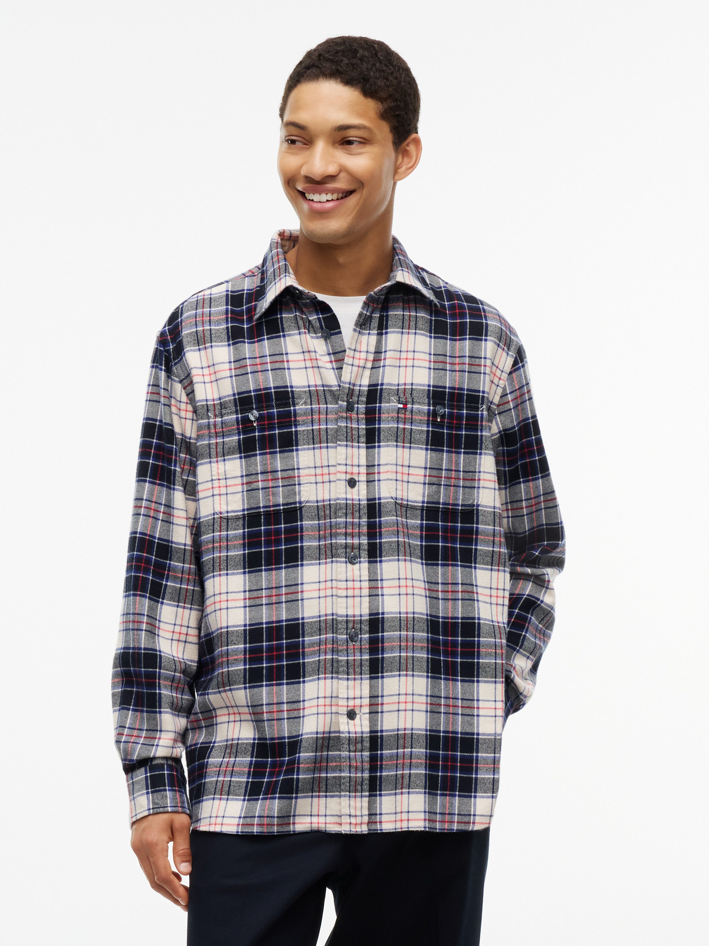 Tommy Hilfiger Flanellhemd RWB TARTAN FLANNEL Regular Fit soft Flannel