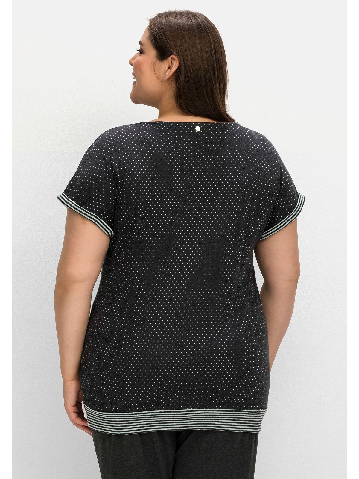 T-Shirt Baumwolle Mustermix, Sheego aus Größen im Große