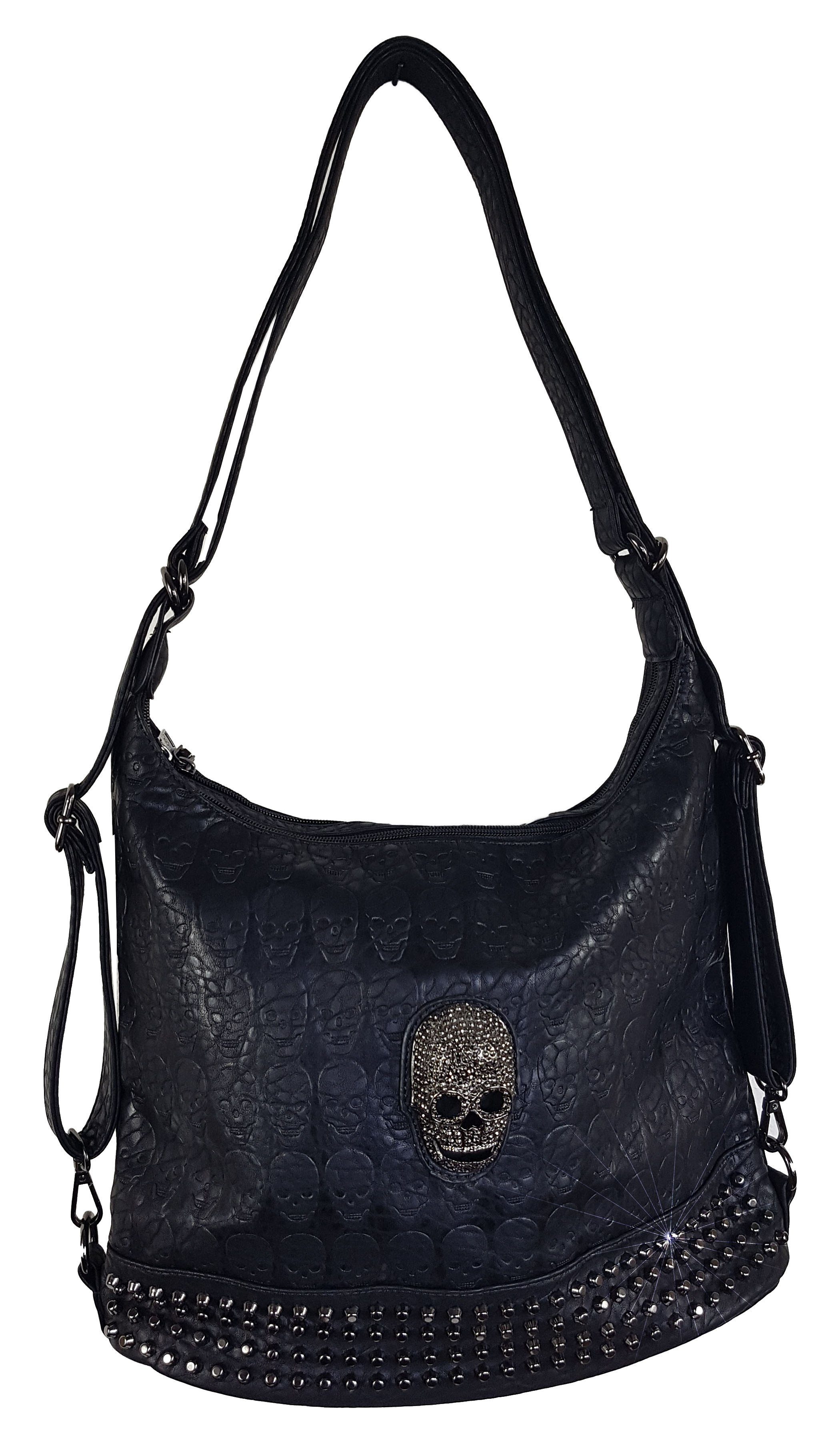 Handtasche Rucksack Handtasche Skull Totenkopf 3D Cool