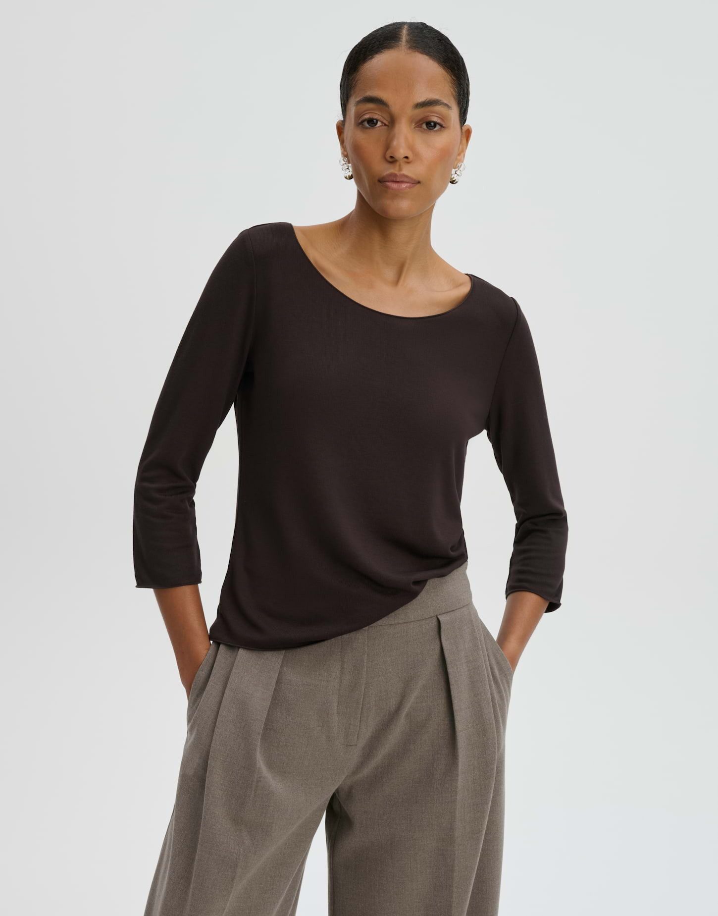 someday 3/4-Arm-Shirt Kirosa soft aus Viskosemix mit weichem Griff Cleanes Basic mit angenehmem Tragegefühl