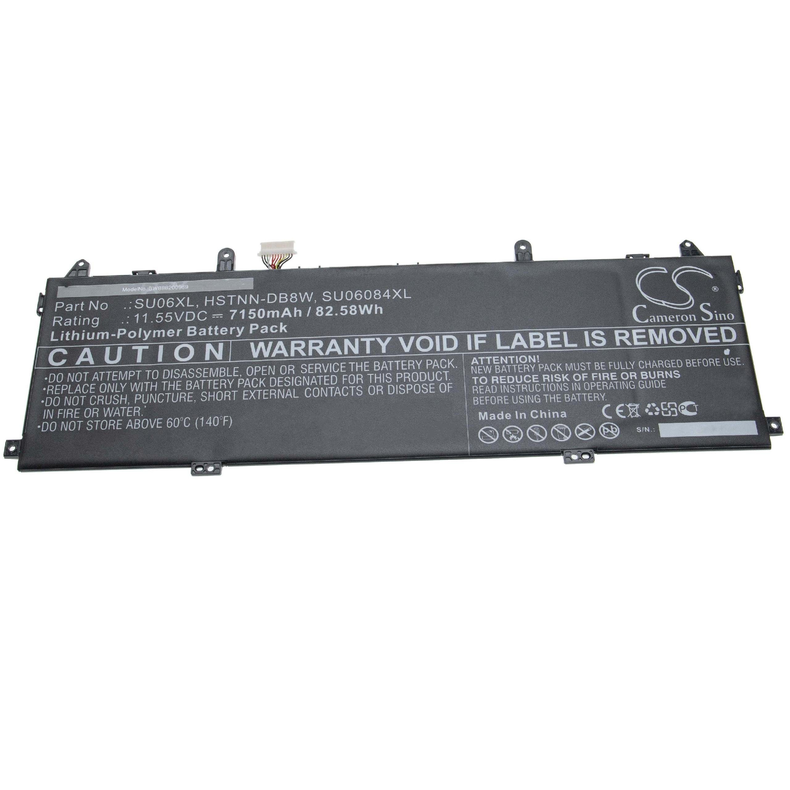 vhbw passend für HP Spectre x360 15-DF0007NA, 15-DF0007TX, 15-DF0008CA, Laptop-Akku 7100 mAh