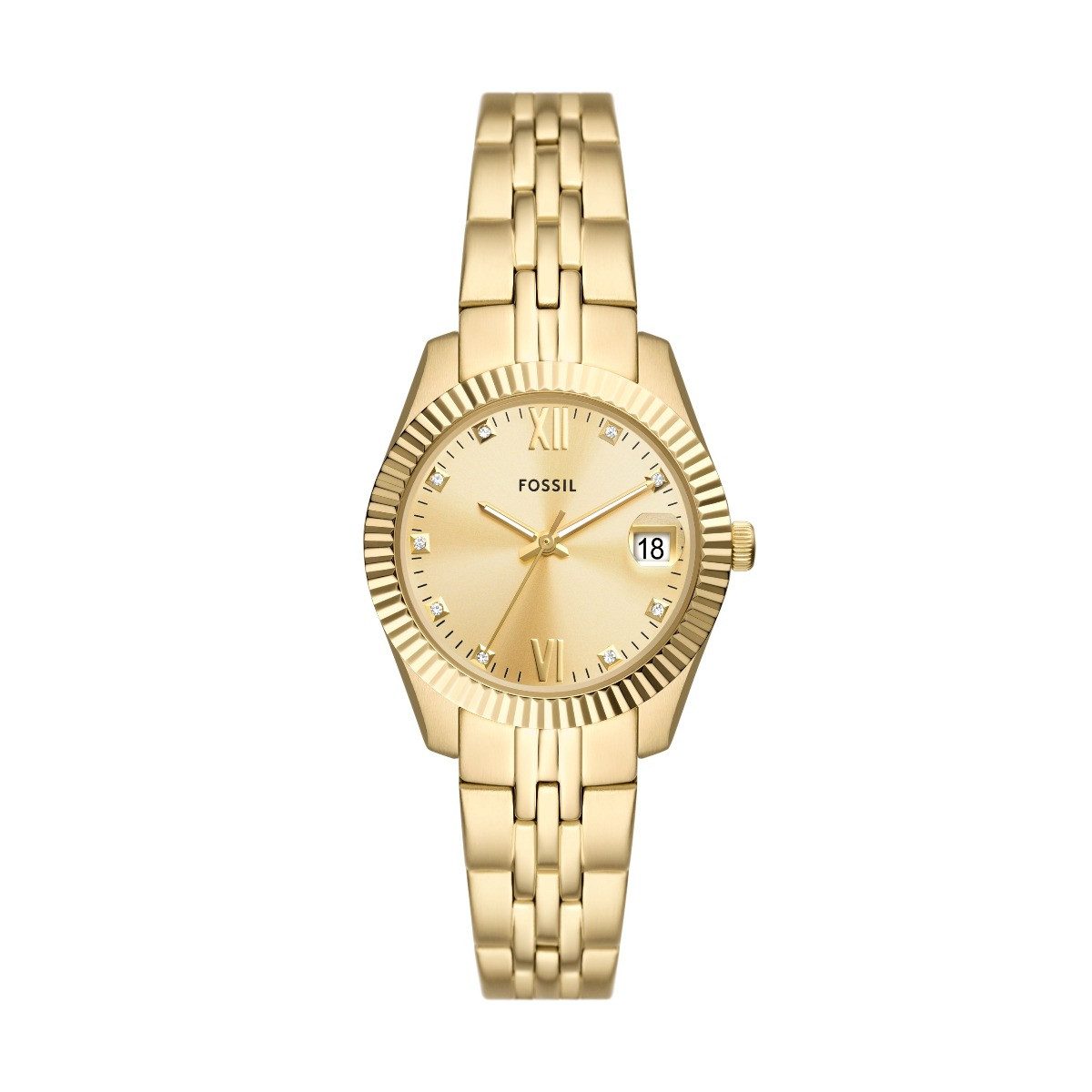 Fossil Quarzuhr Fossil Damen-Uhr Petite Lexington Quarz Edelstahl-Armband ES5338