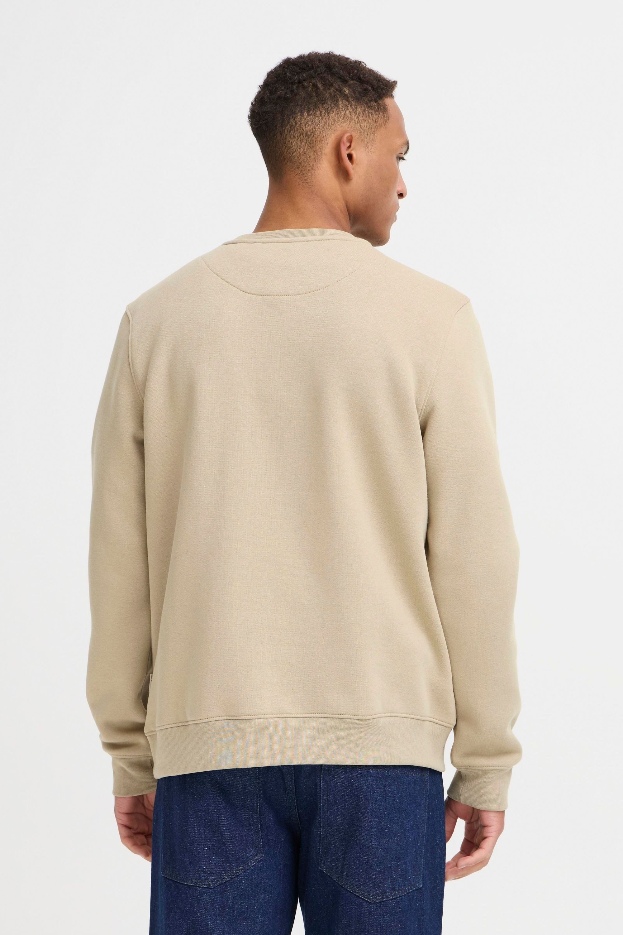Blend Rundhalspullover BHFlorian Lässiger Sweatpullover mit Stickerei