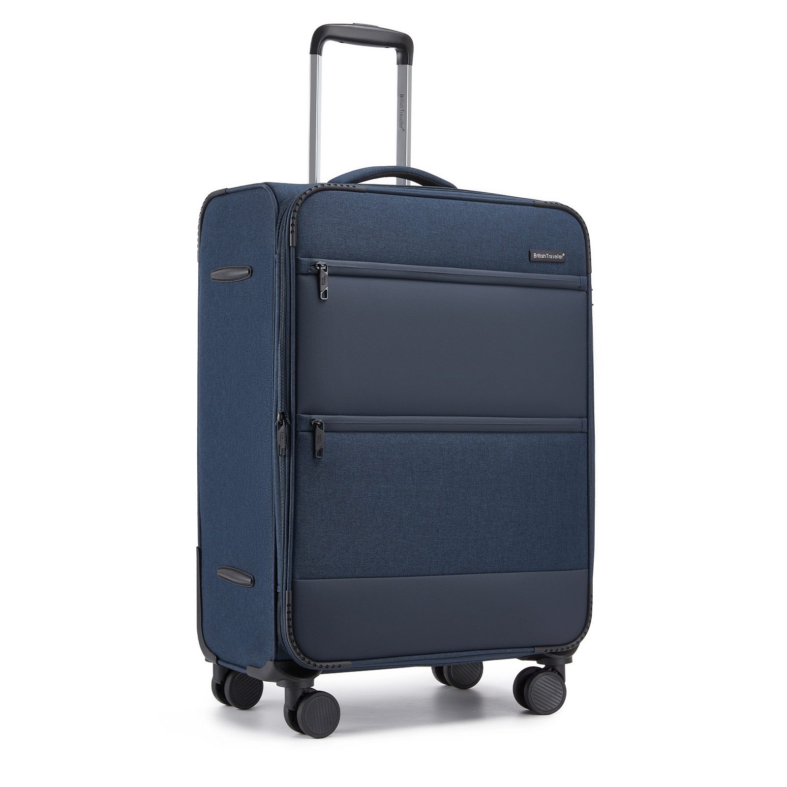 British Traveller Trolleyset, 41L Handgepäck & 68L/100L erweiterbare Stoffkoffer