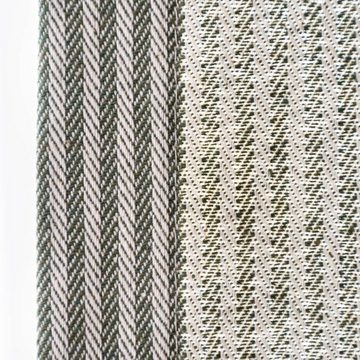 Vorhang Vorhang Dobbystoff Streifen grün beige 245cm von SCHÖNER LEBEN., SCHÖNER LEBEN., Smokband (1 St), blickdicht, Kunstfaser, handmade, made in Germany, pflegeleicht, vorgewaschen