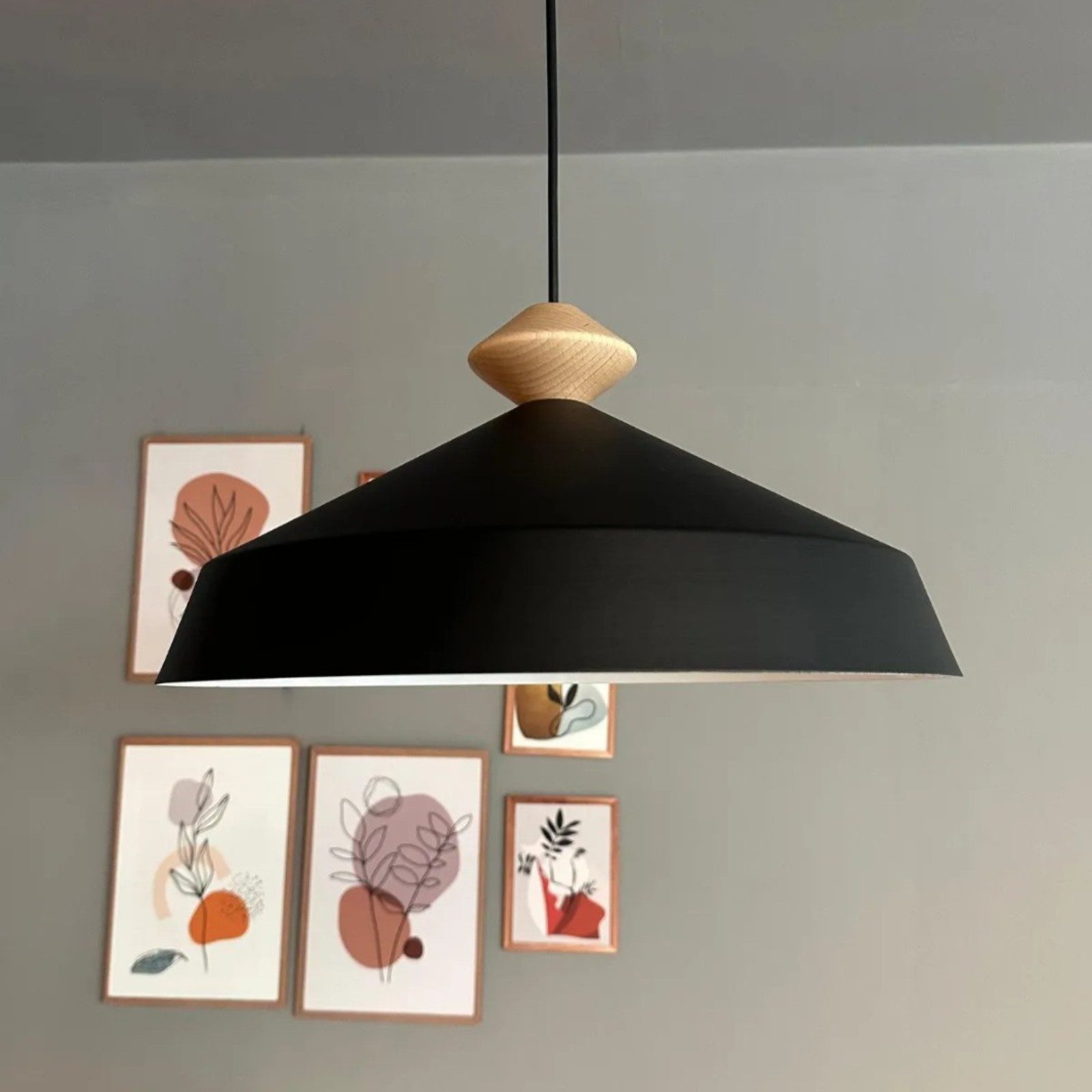 Bamyum Pendelleuchte Lema Metall Ø37.5 cm, Innen, E27, Vintage Lampe, ohne Leuchtmittel