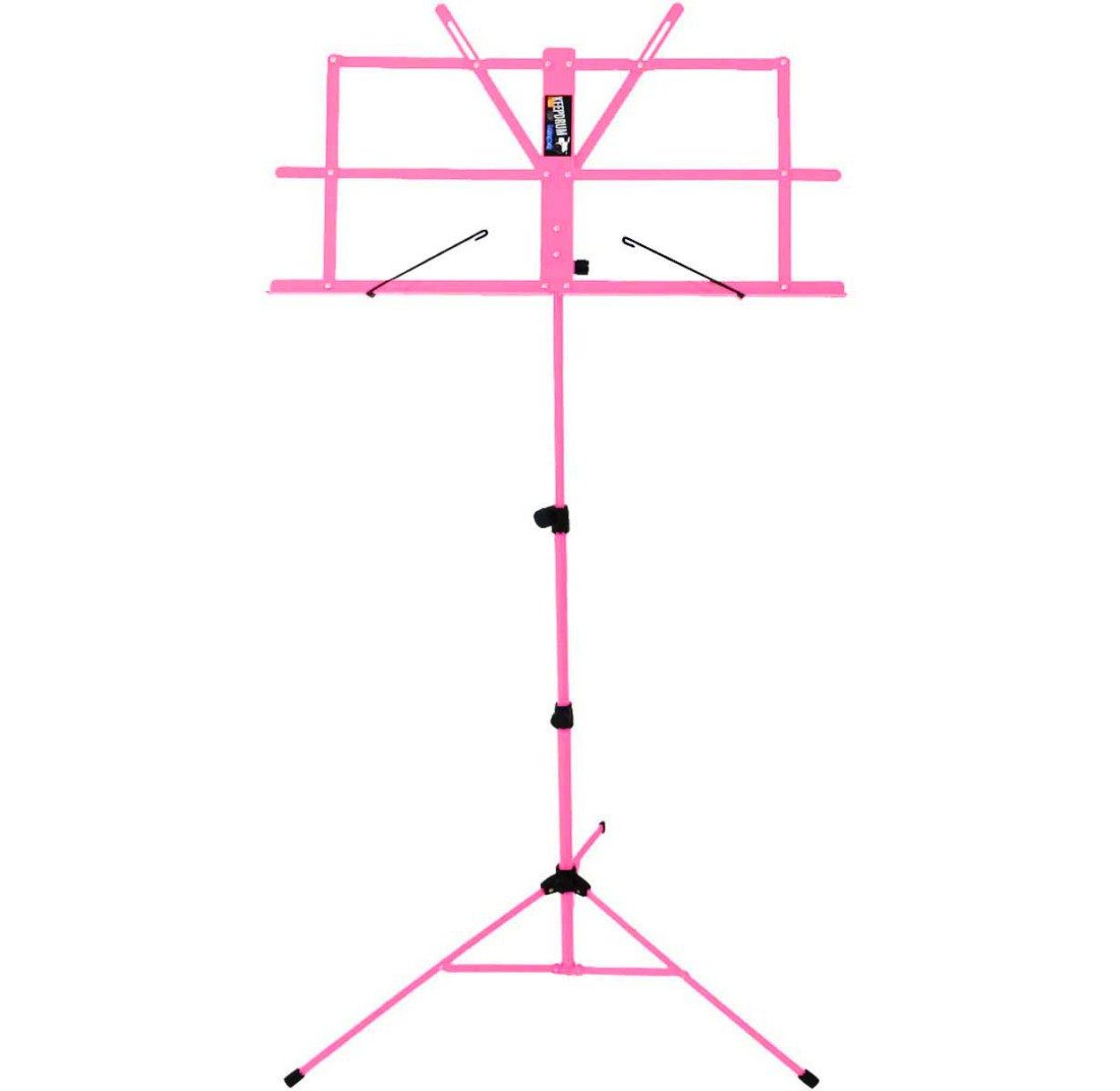 keepdrum Notenpult keepdrum MUS2PK Notenständer Pink Rosa mit Tasche, Vorteils-Set