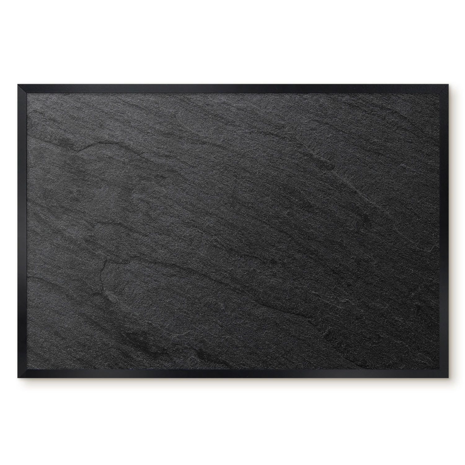 Tulup Magnettafel Stilvolle Magnettafel mit Rahmen für Magnete und Erinnerungen, Schwarze Textur, Schwarz