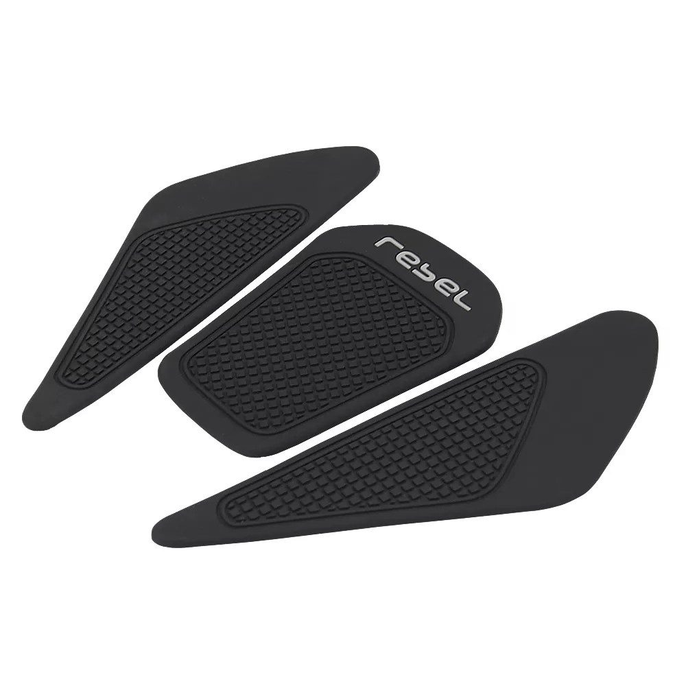 Aufkleber Tankpads / Tankschutz für Honda Rebel 500 CMX 17-25 Set 3-teilig schwa