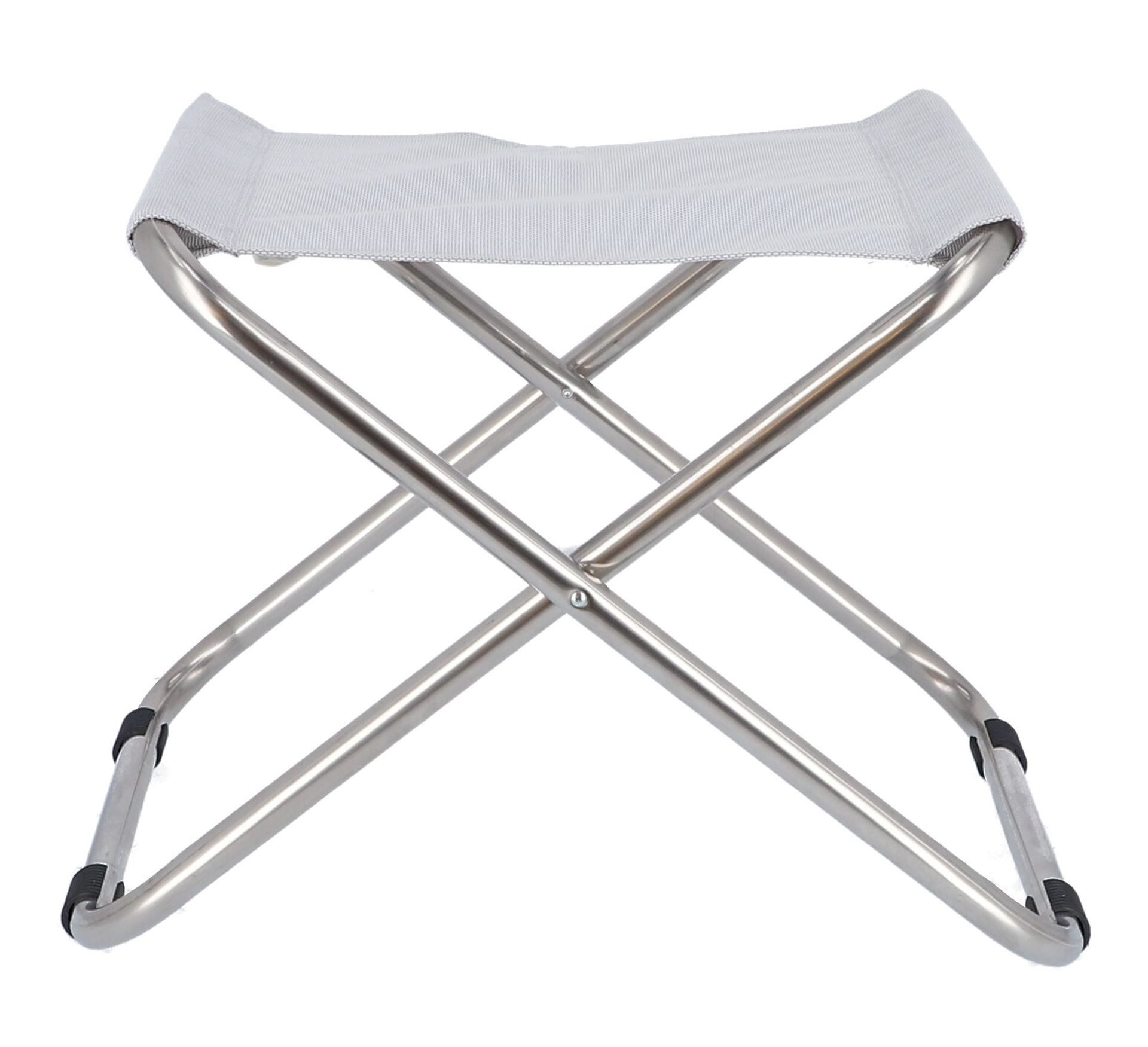 Fiam Hocker Chico aus Aluminium, Silbergrau