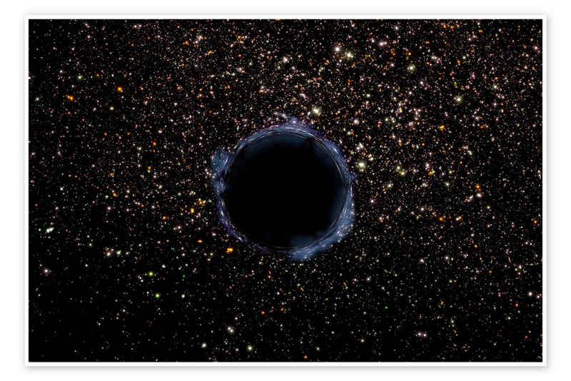 Posterlounge Poster NASA, Schwarzes Loch in einem Kugelsternhaufen, Fotografie