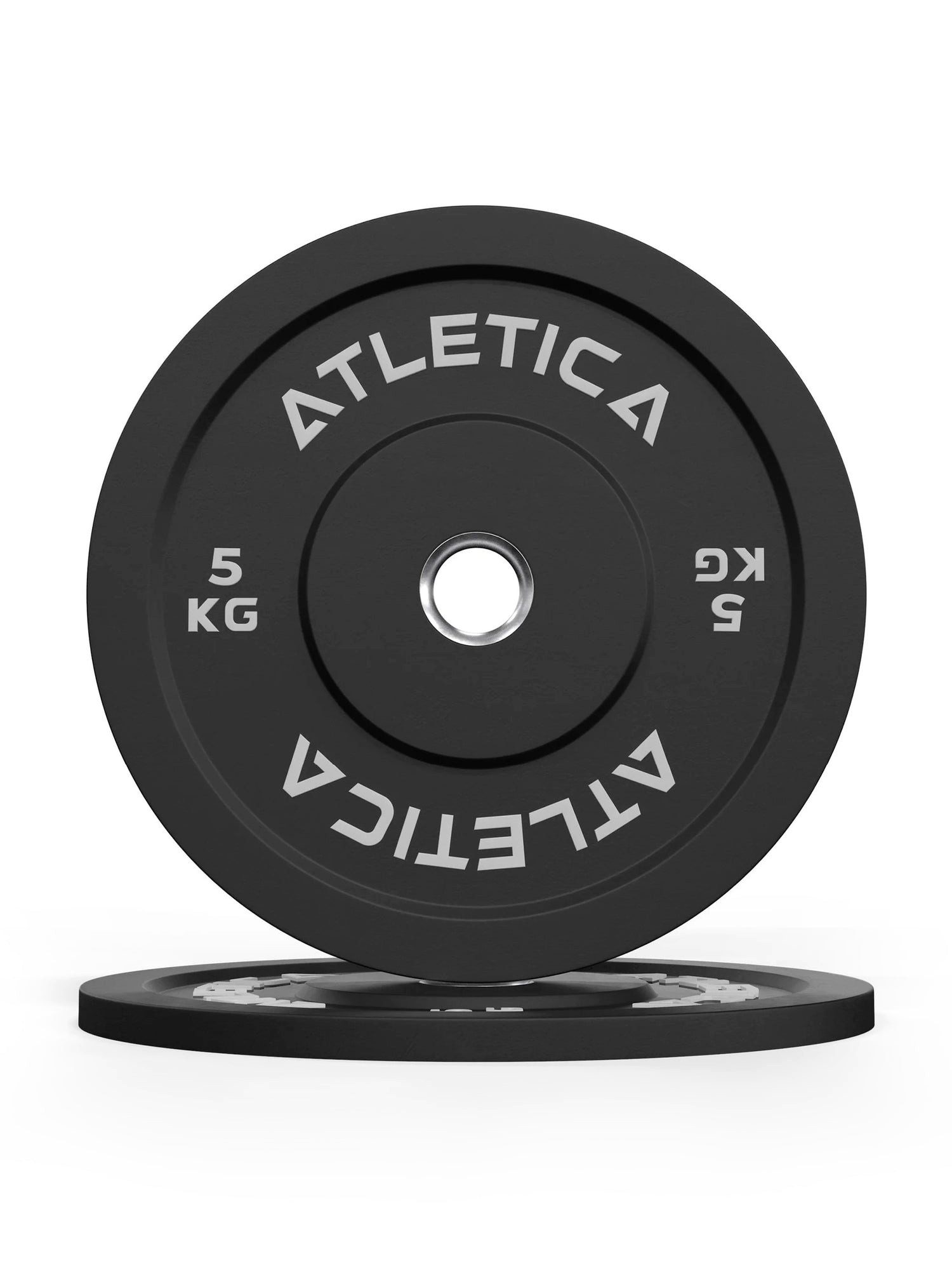 ATLETICA Hantelscheiben Bumper Plates, Paar, Ø 50 mm Edelstahlring, 5 kg, (2-tlg)
