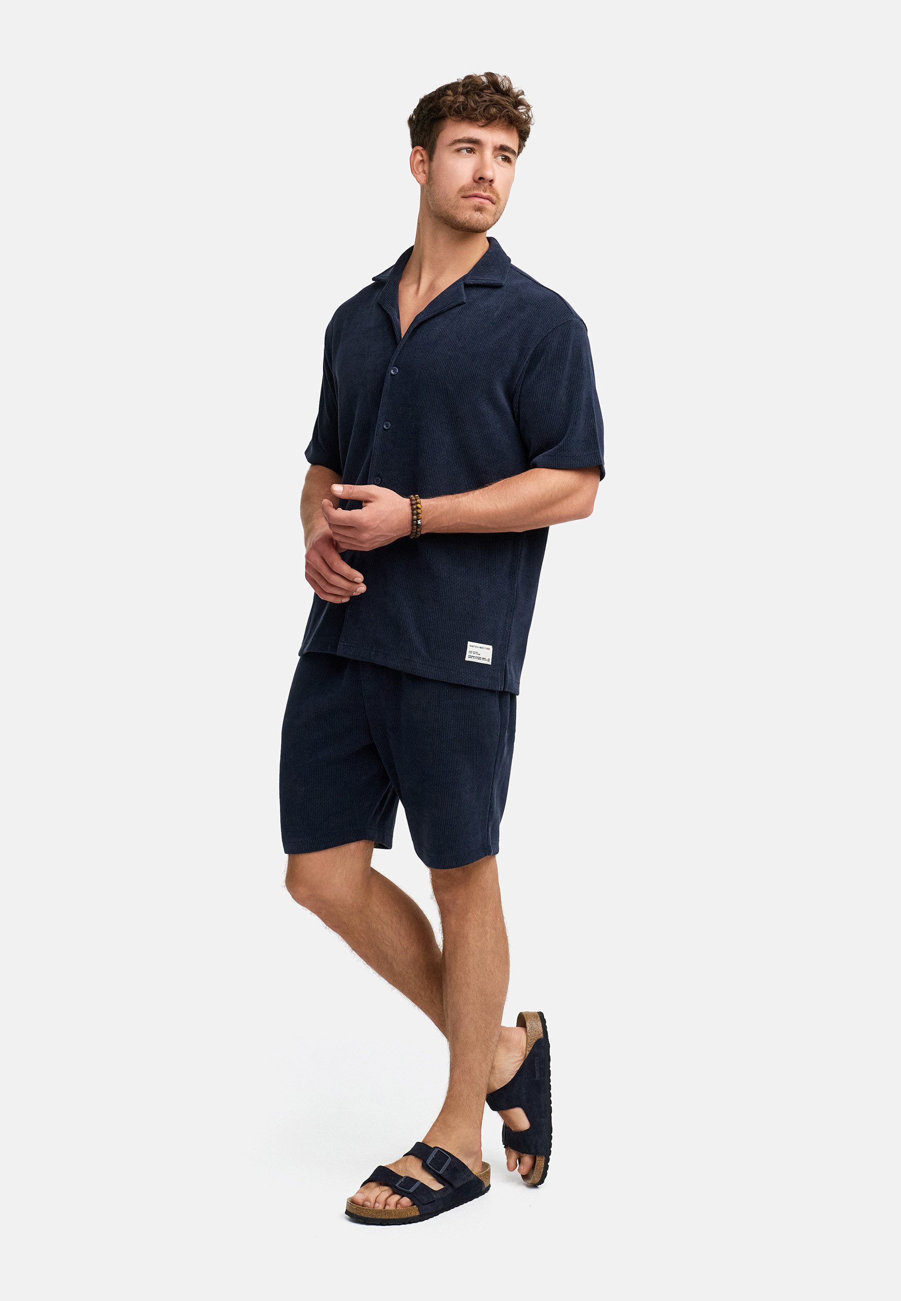 INDICODE Freizeitanzug Herren INZandro Shirt Herrenshorts Set (Set), mit strukturierter Stoffqualität für eine besondere Haptik – Bild 4 von 5