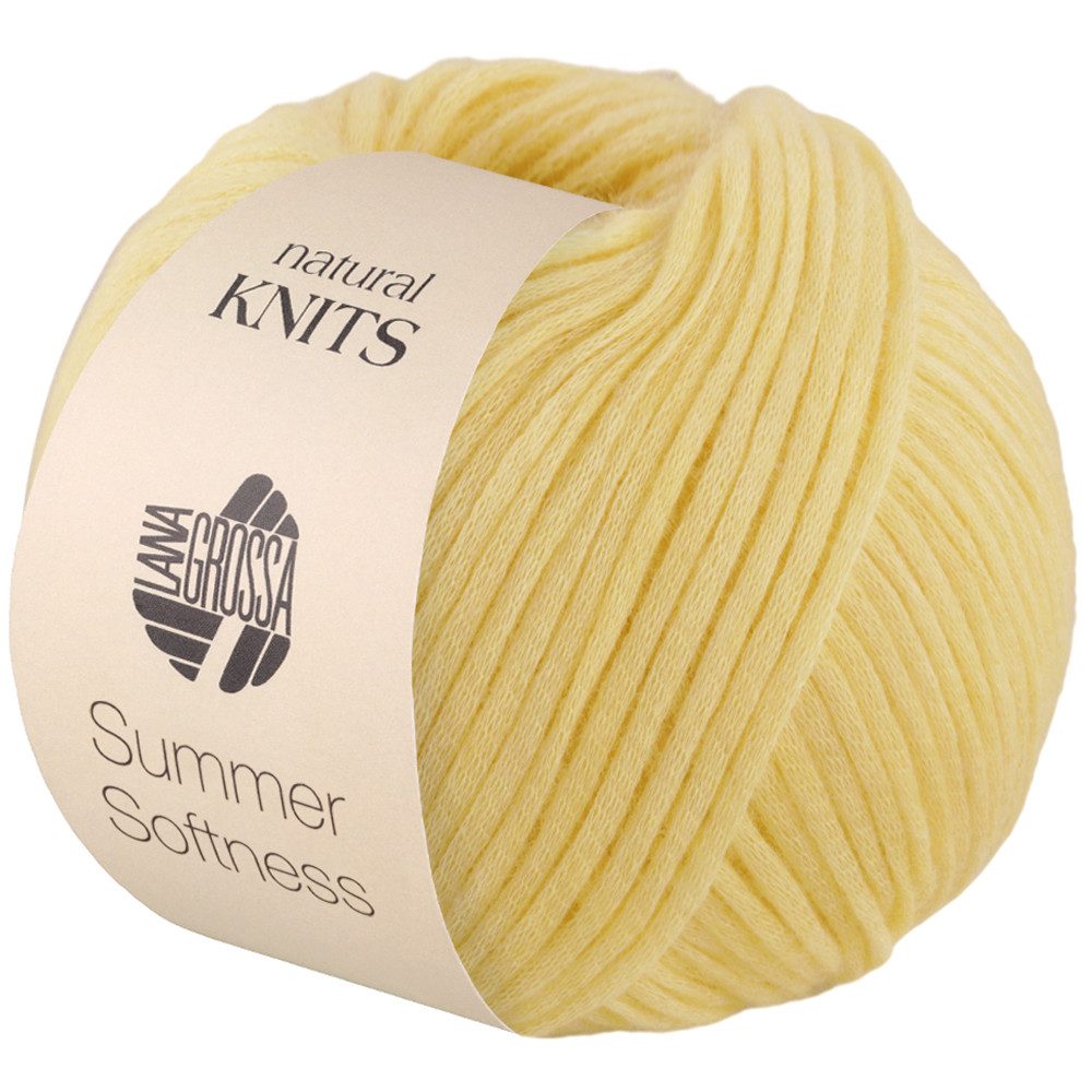 LANA GROSSA SUMMER SOFTNESS Häkelwolle, 130 m (Zartes Baumwollschlauchgarn, voluminös gefüllt mit flauschigen Merinofasern), 50 g