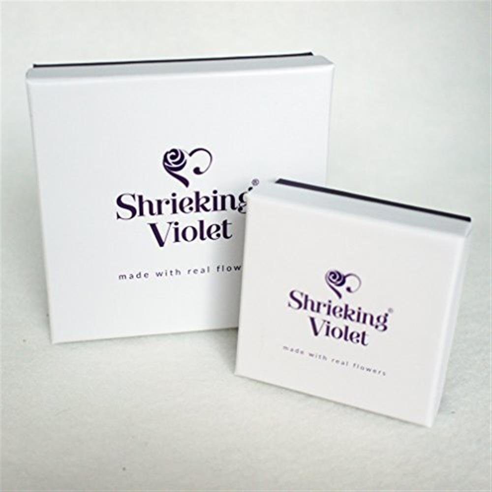 Violet englischen Gemischte Shrieking im typisch (verstellbar, Blüten florale Motive), Silberring Stil