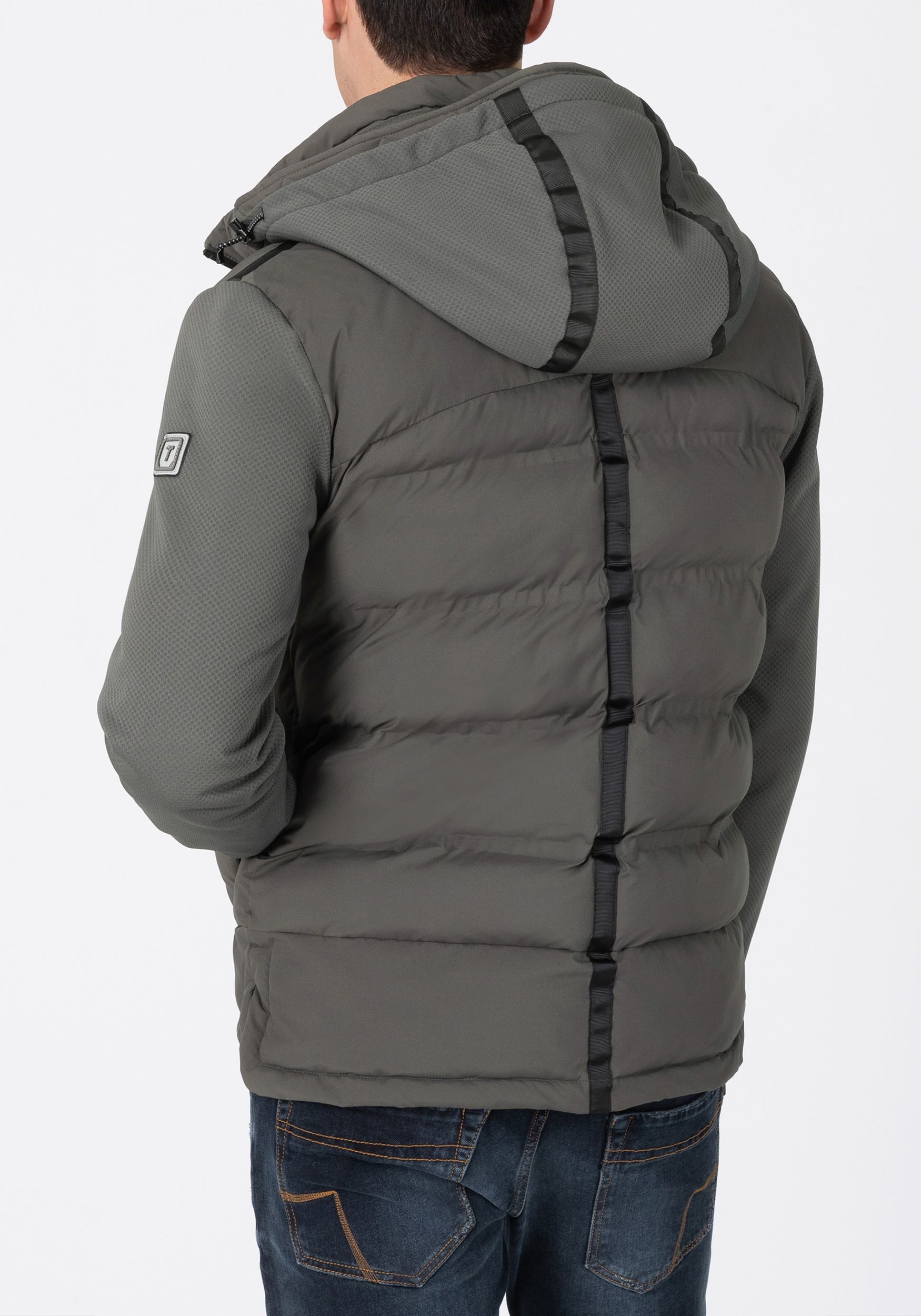 TIMEZONE Blouson wasserfest abnehmbare Kapuze Daunen-Optik Tech Jacket Five