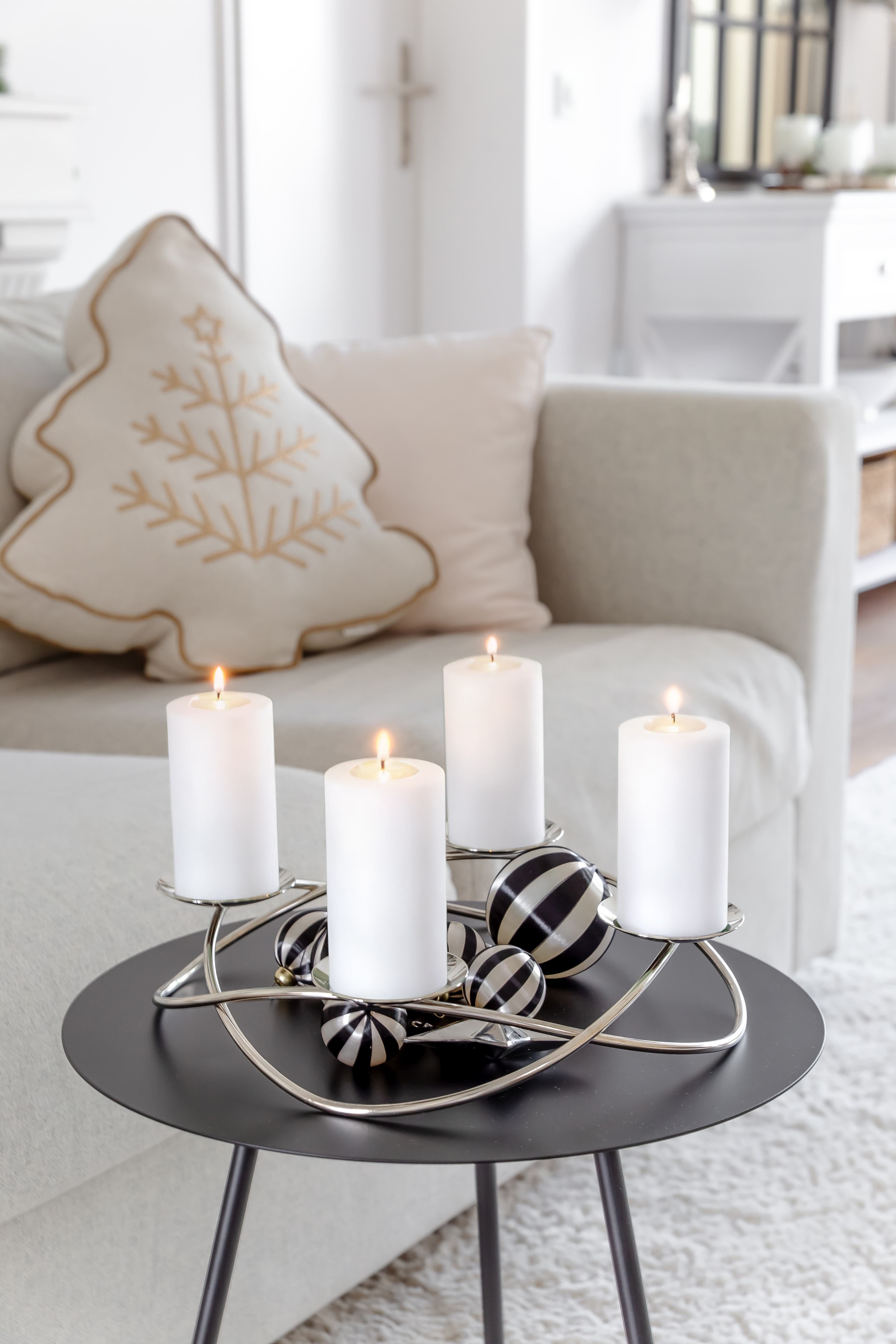 EDZARD Stumpenkerze Cornelius Ø 6 cm, (H 6, 8, 10 cm) Stumpenkerzen-Optik, Dauerkerze für Teelichter