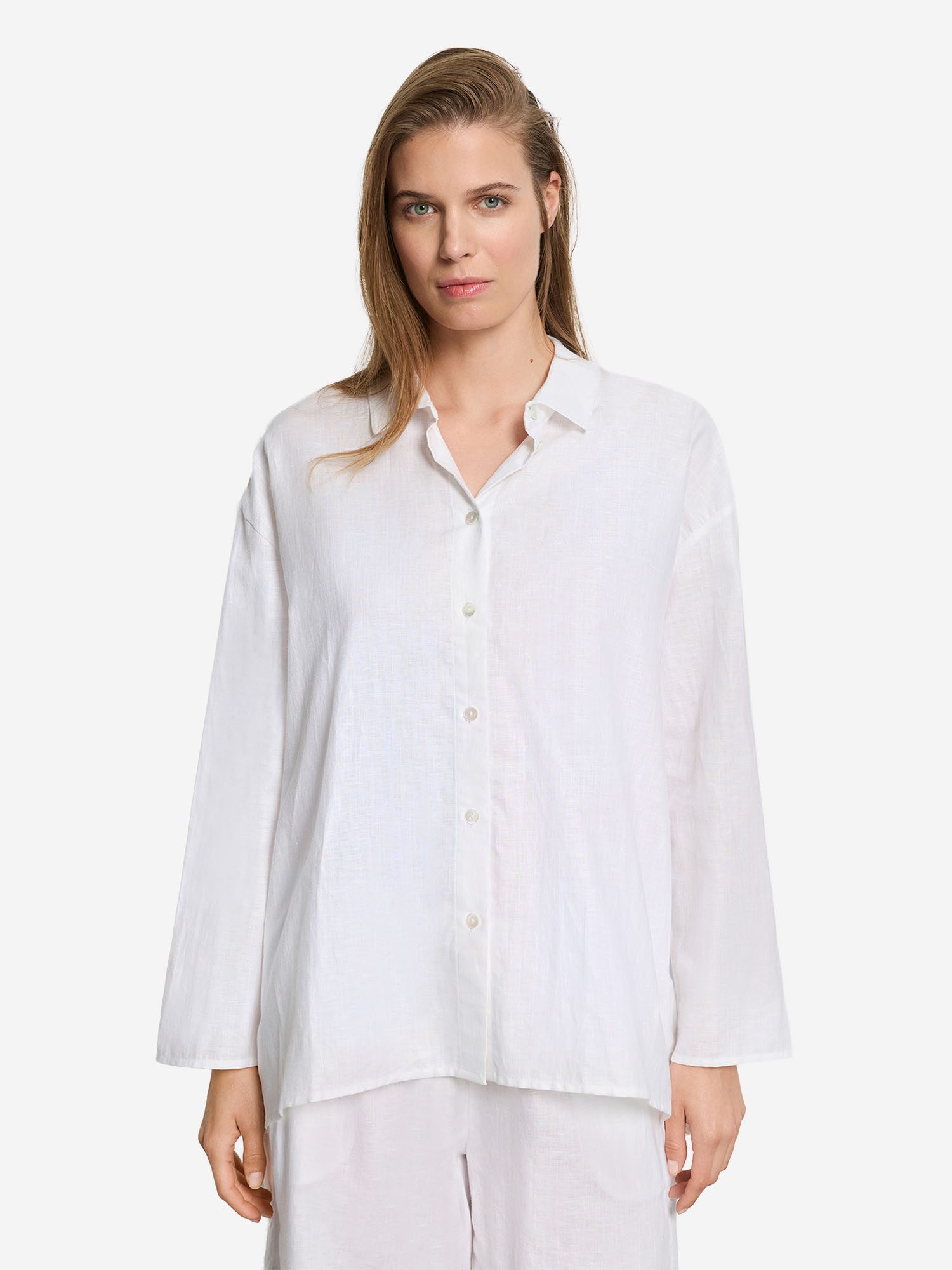 Hanro Langarmbluse White Essentials Bluse langarm, Hemdbluse, Langarm Shirtbluse
