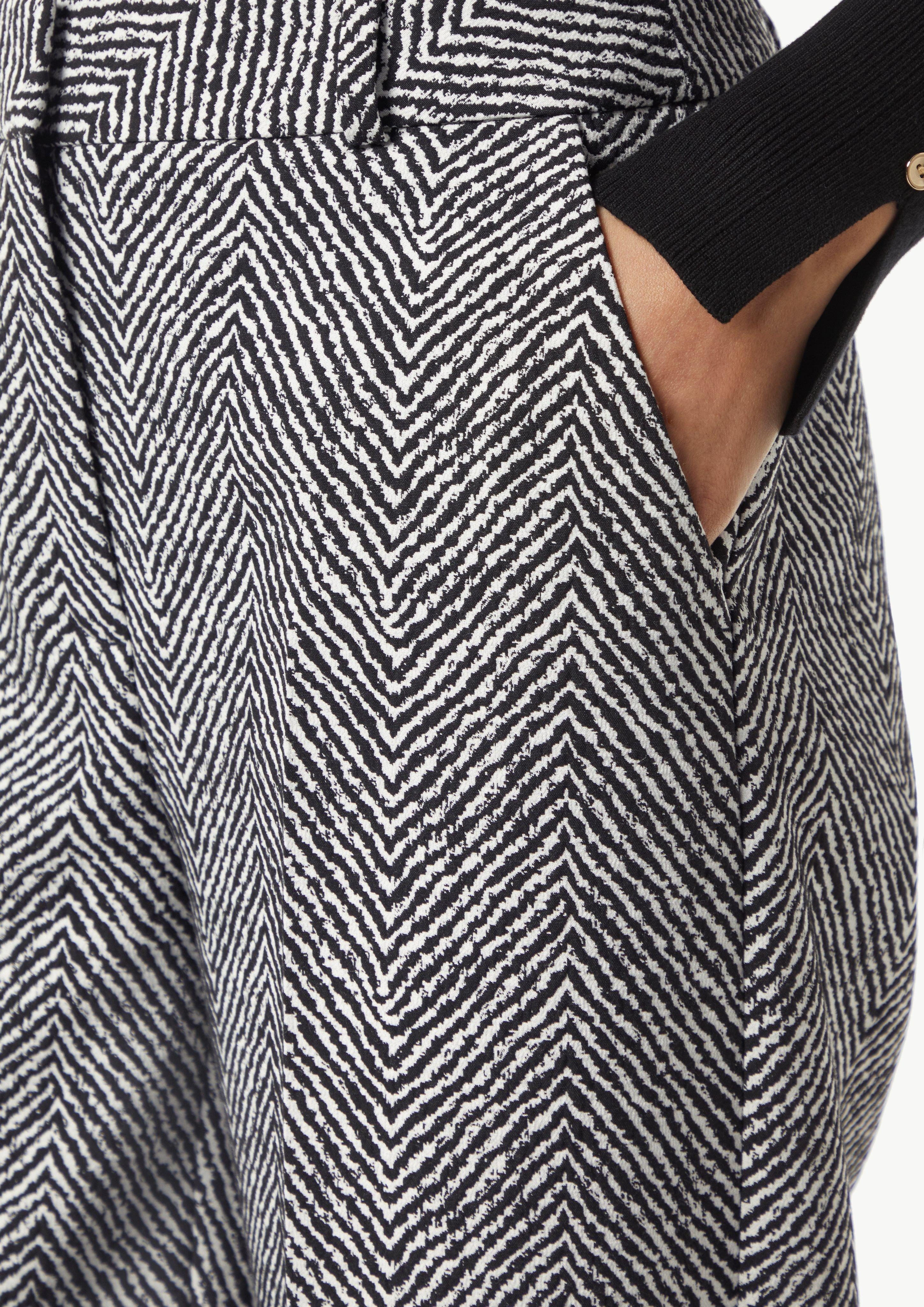 Comma Stoffhose Jacquard-Hose mit Wide Leg günstig online kaufen