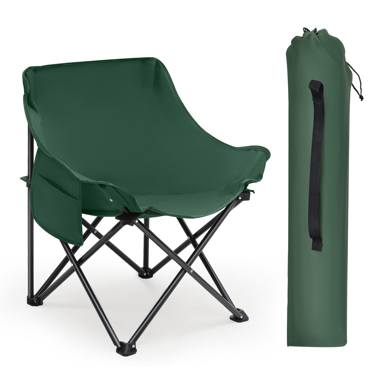 SUNULA Campingstuhl Campingstuhl Faltbar Angelstuhl Klappsessel mit Tragetasche für Garten (1 St), Klappstuhl Gartenstuhl bis zu 100 kg