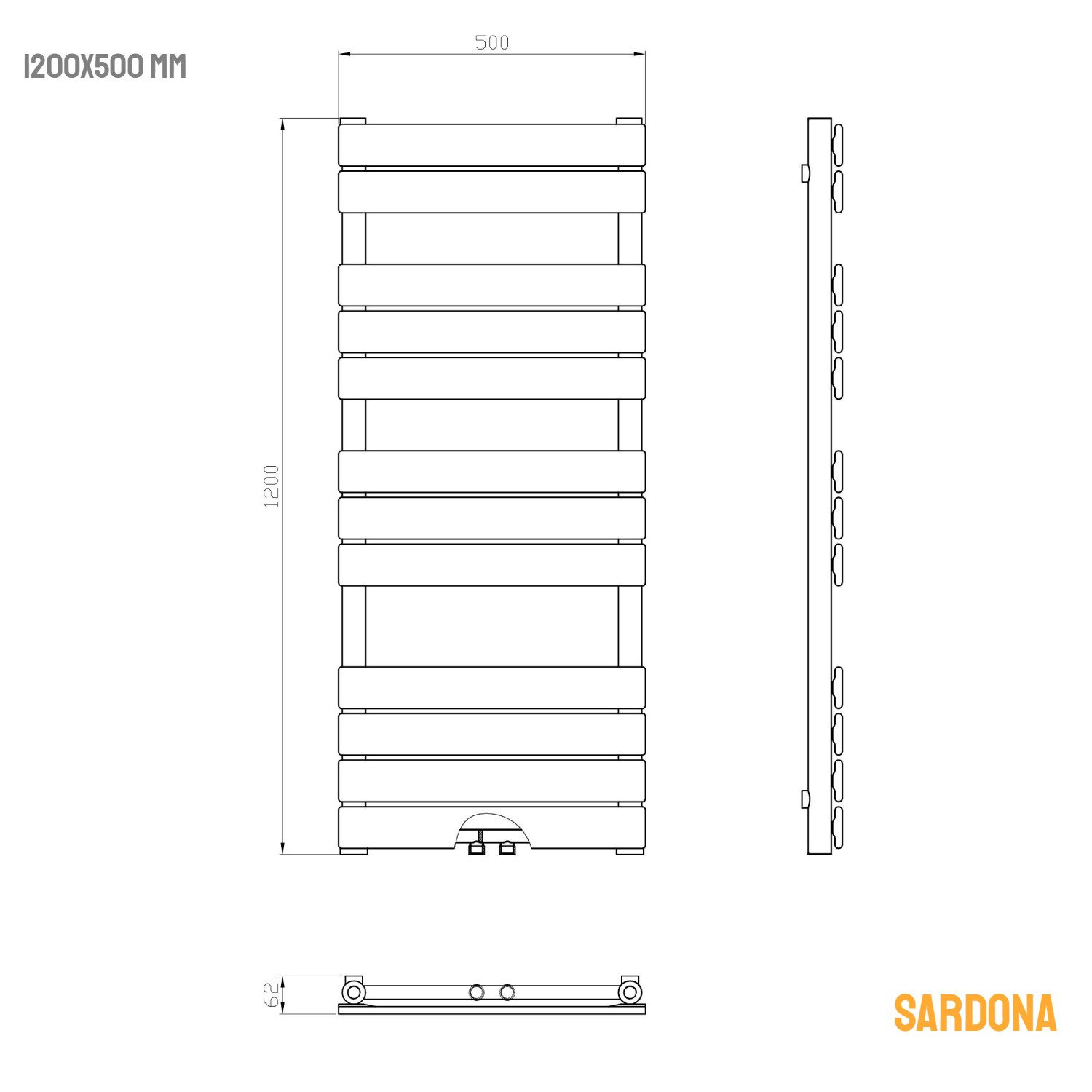 WITEN&NOCK Badheizkörper SARDORA Design Handtuchheizung 2in1 günstig online kaufen