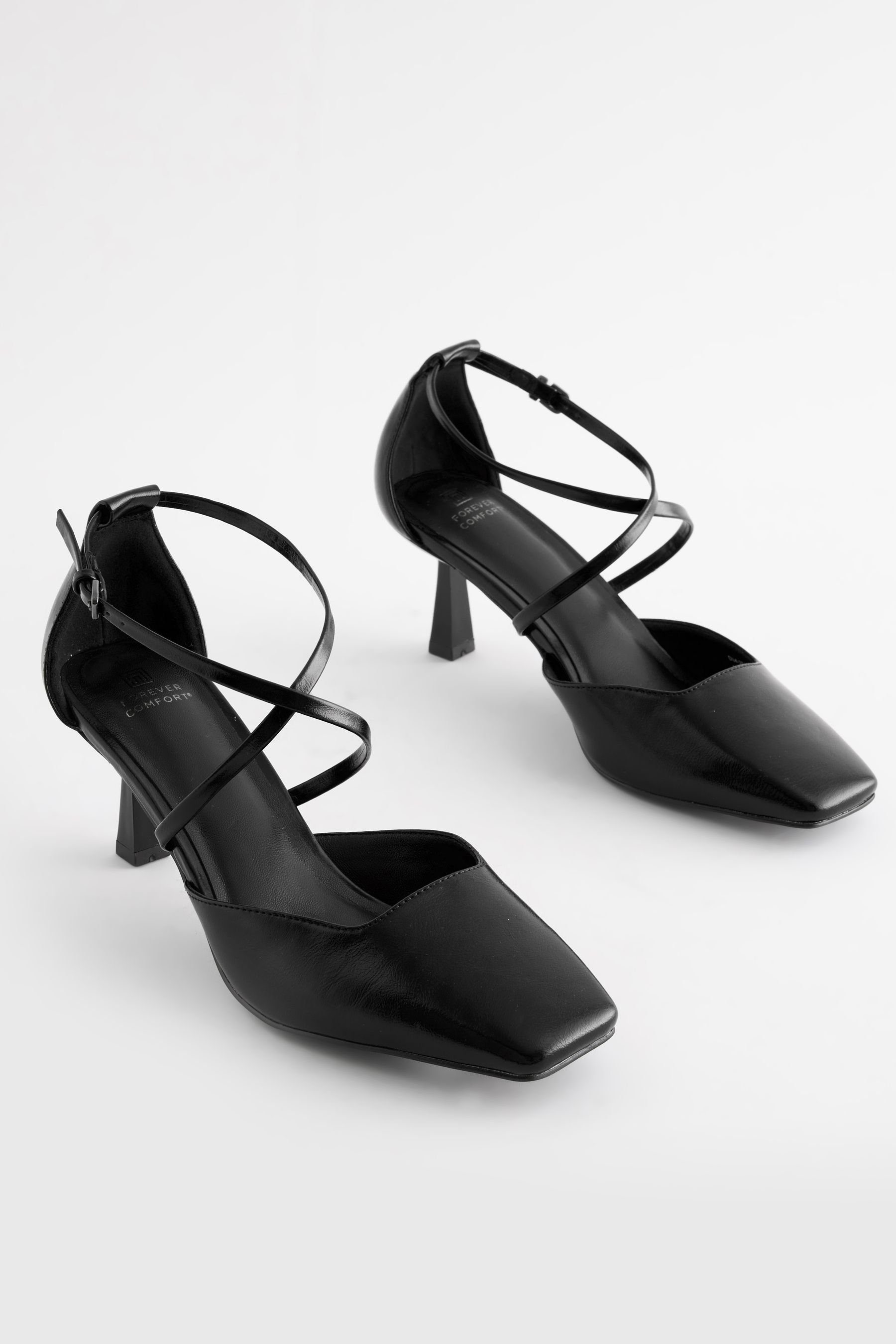 Sandale Black mit Next (1-tlg) Pumps X-Riemen Forever Comfort®