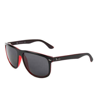 Ray-Ban Sonnenbrille Ray-Ban Boyfriend RB4147 617187/60 Matte Black On Transparent D. Grey