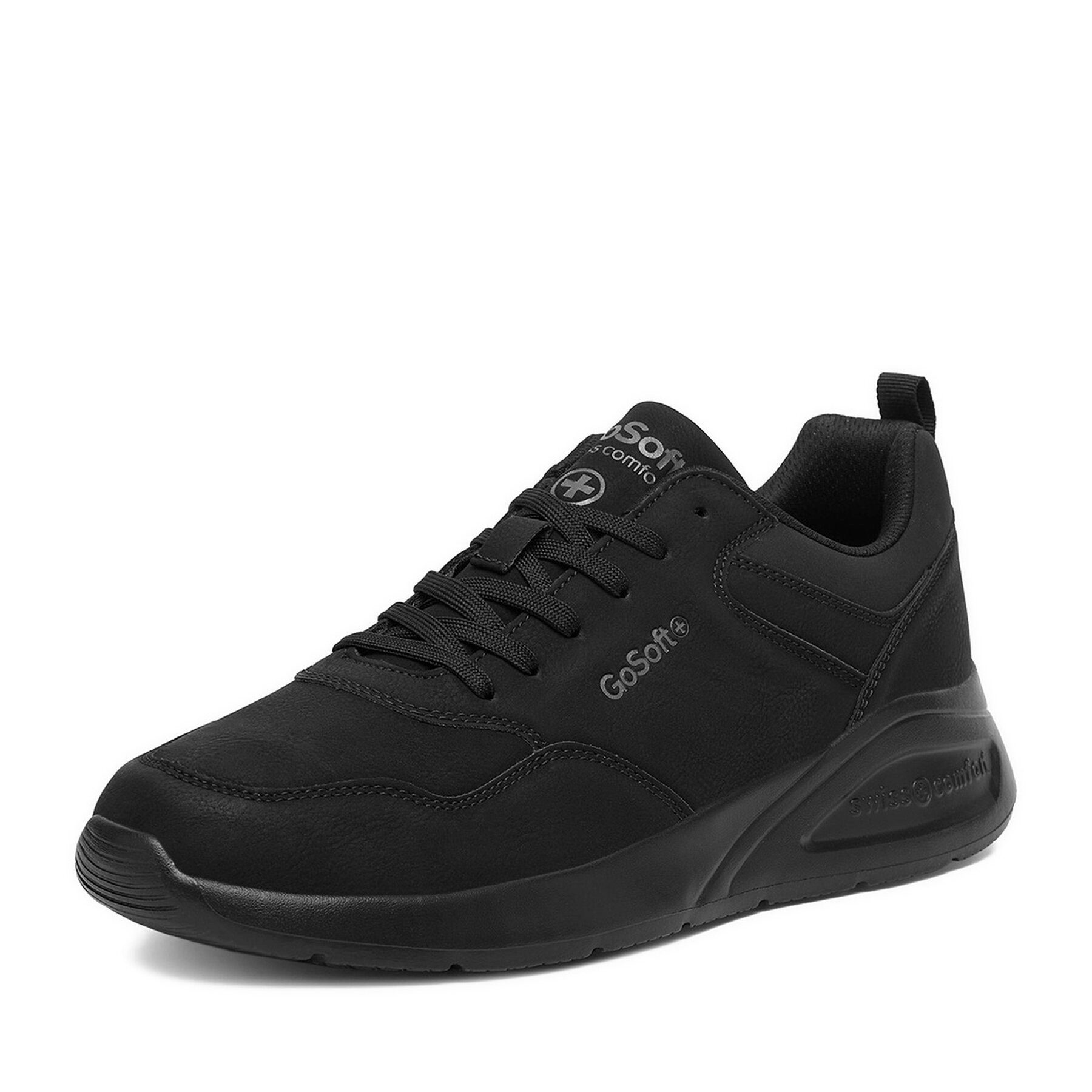 Go Soft Go Soft Herren Turnschuhe Schwarz Walkingschuh