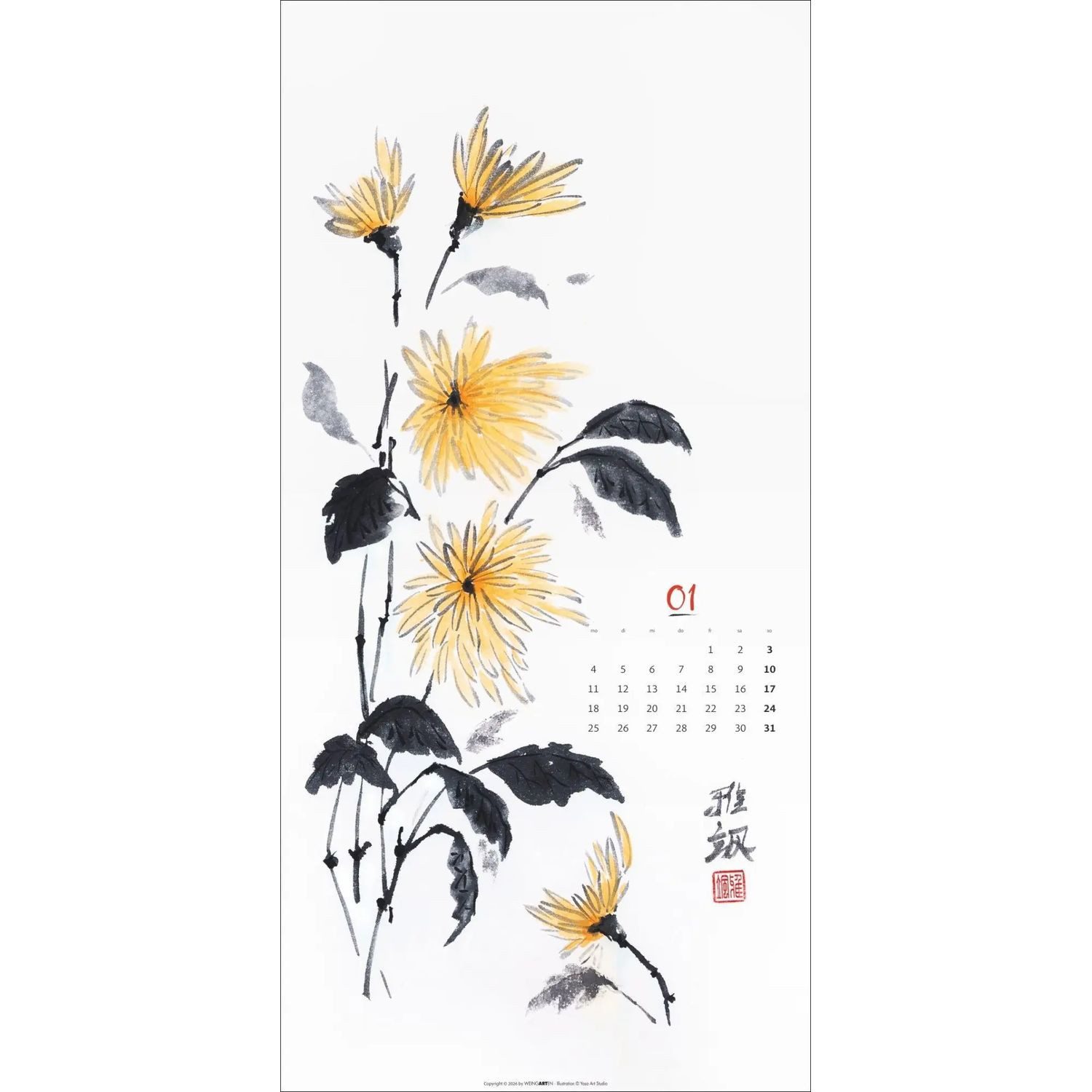 Wandkalender Japan Spirit 2027 - The Art of Sumi-e