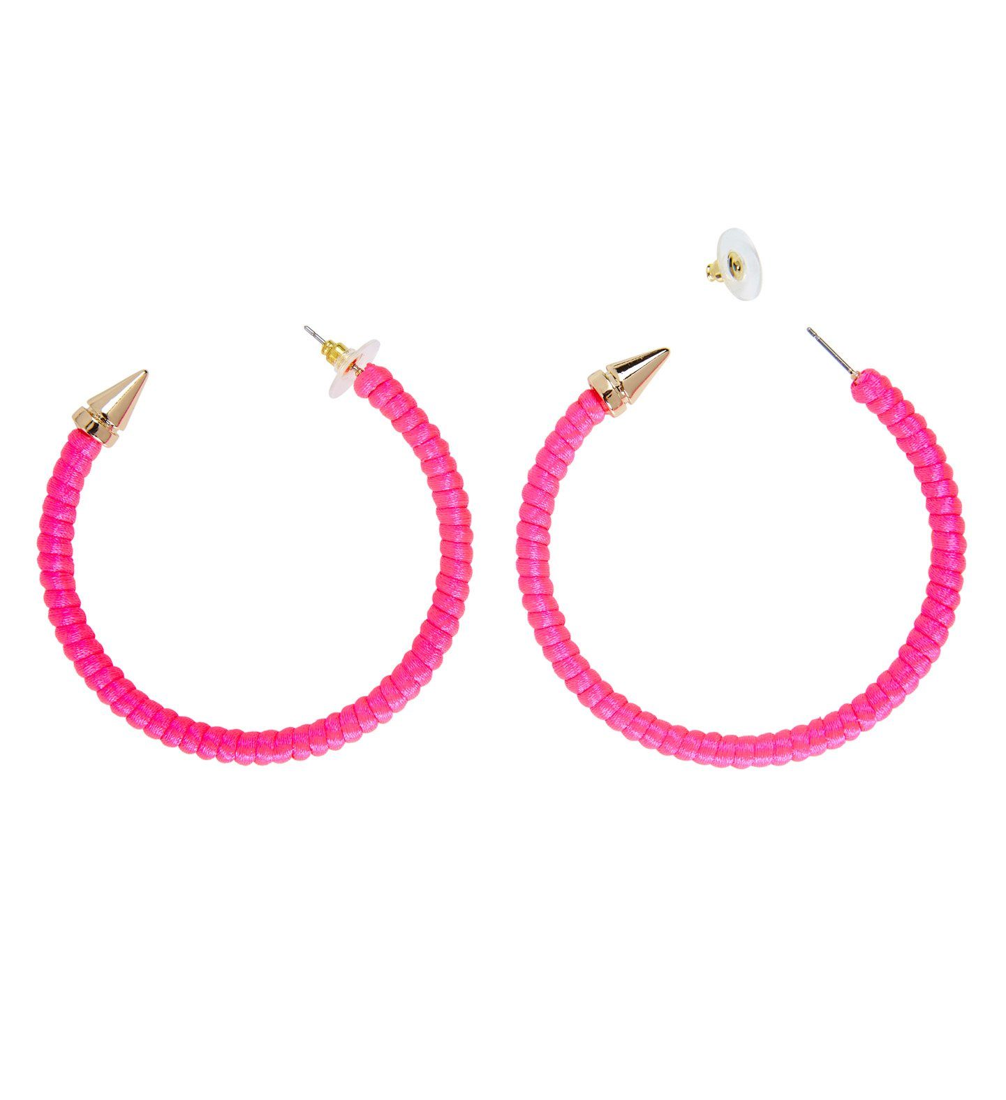 Widmann S.r.l. Kostüm Ohrringe 'Discoparty', Neon Pink - Schmuck 80er J