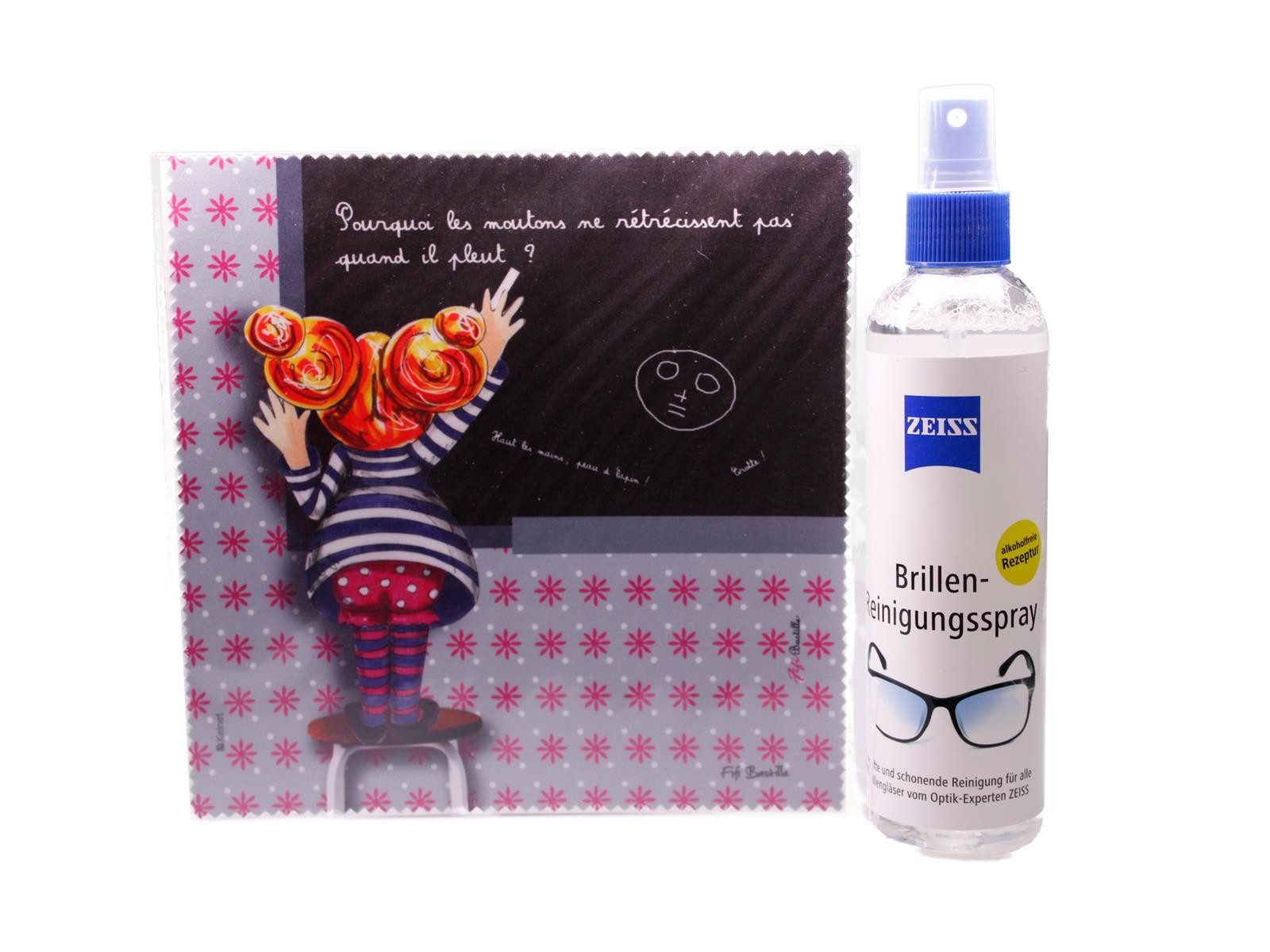 Brillenetui Mikrofasertuch "In der Schule" Größe 18,5*18,5 cm von La Kelnet