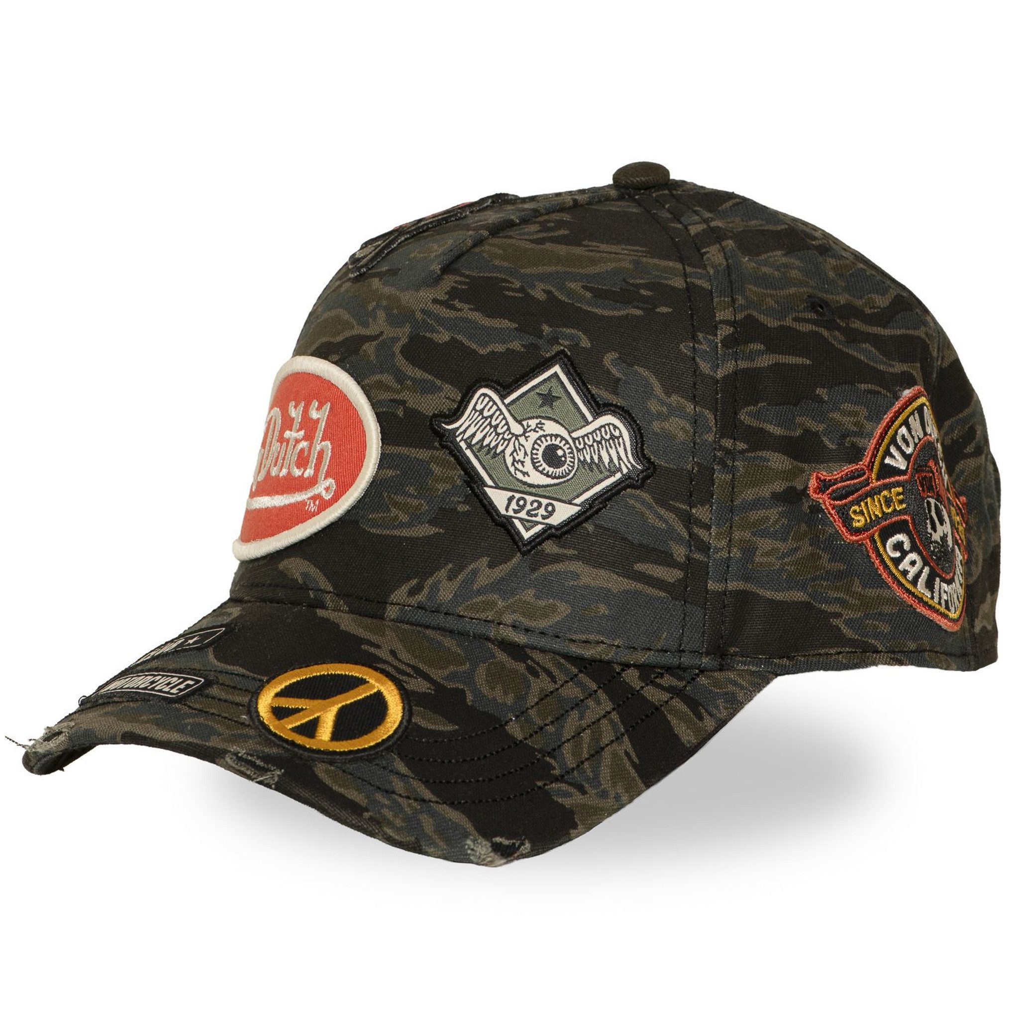 Von Dutch Baseball Cap Von Dutch Originals 5 Panel Snapback Cap CAMO PATCH VD (Basecap, Basecap, Snapback Cap) Camouflage Optik