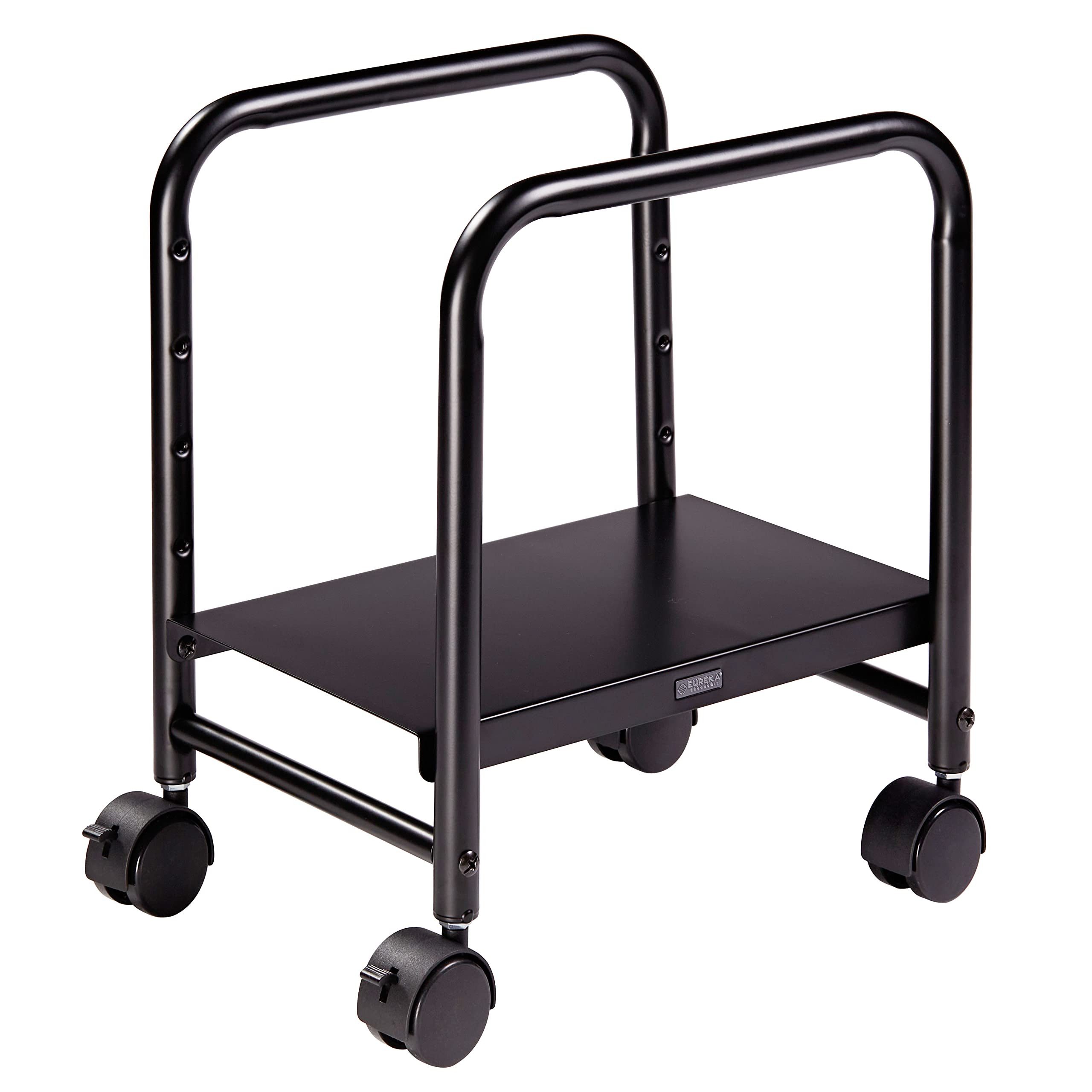 EE EUREKA ERGONOMIC Halterung Ergonomischer Computerwagen Höhenverstellbarer mobiler CPU-Ständer, (1-tlg., mit Rädern, für Sit Stand Desk Converters, Schwarz)