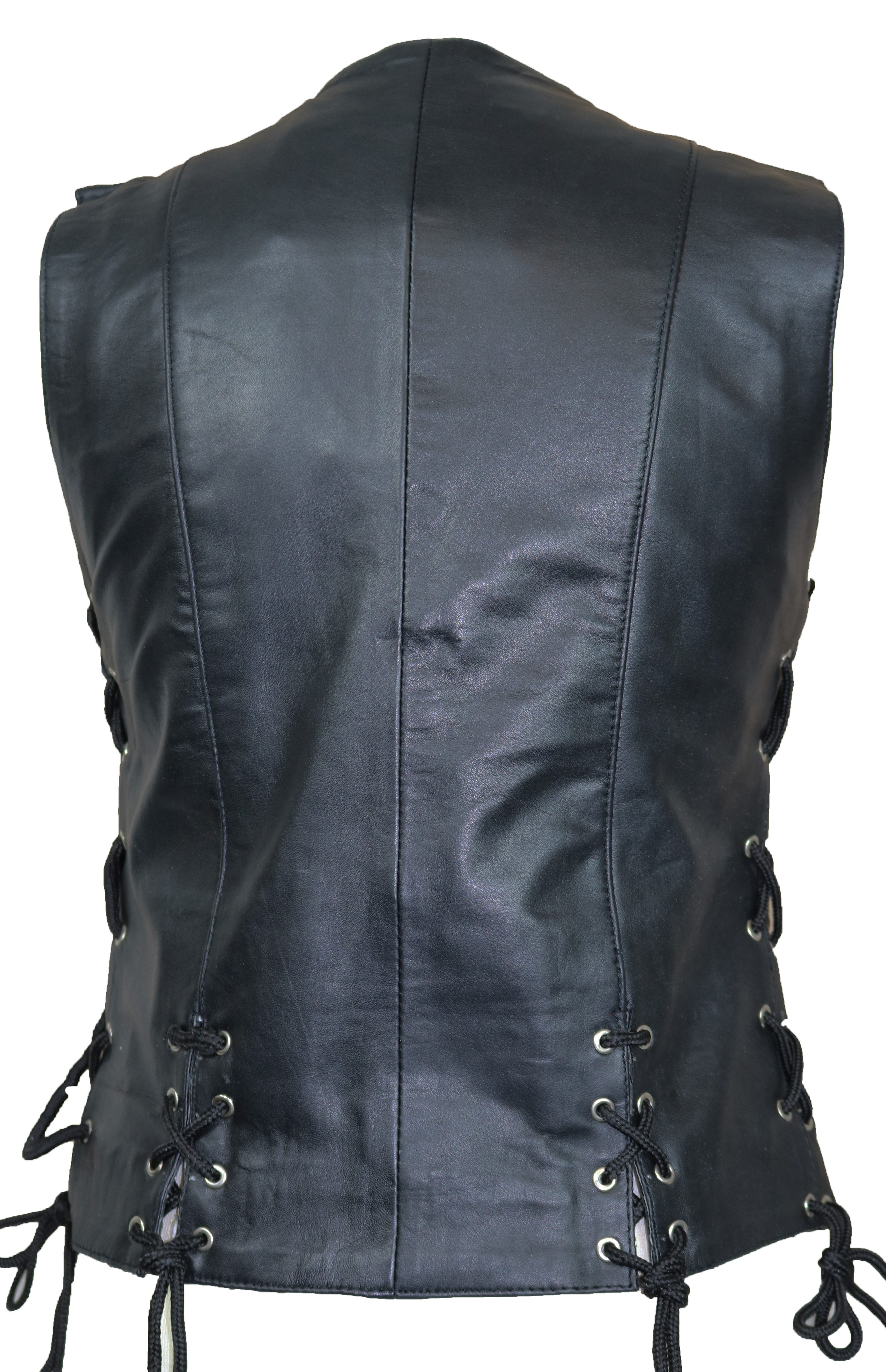 MDM Lederweste Taillierte Damen Lederweste aus weichem Lamm Leder Leichte S günstig online kaufen