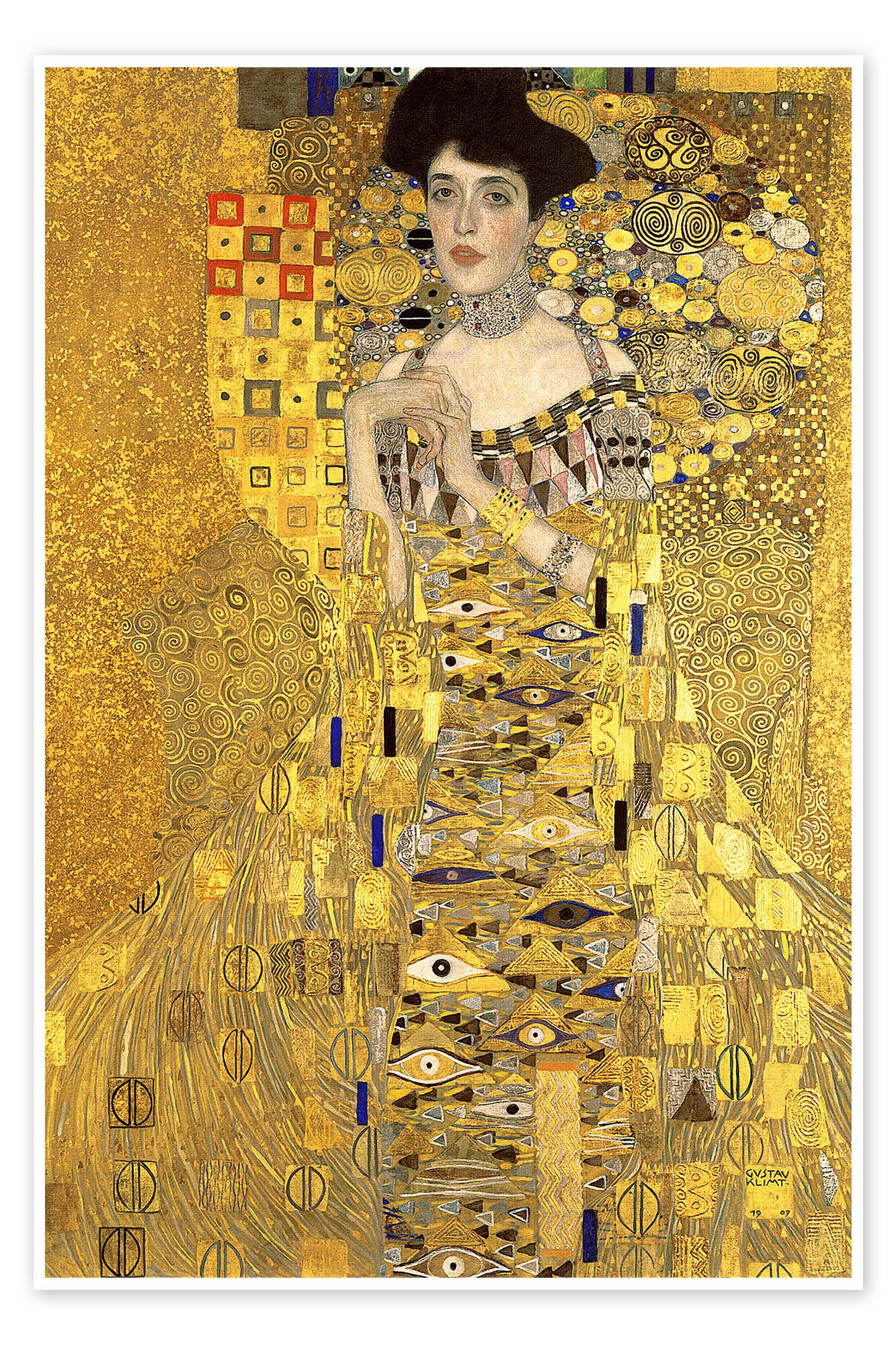 Posterlounge Wandbild Adele Bloch-Bauer (Detail) II, Gustav Klimt, erhältlich als Poster, Leinwandbild, Wandsticker oder Acrylglasbild