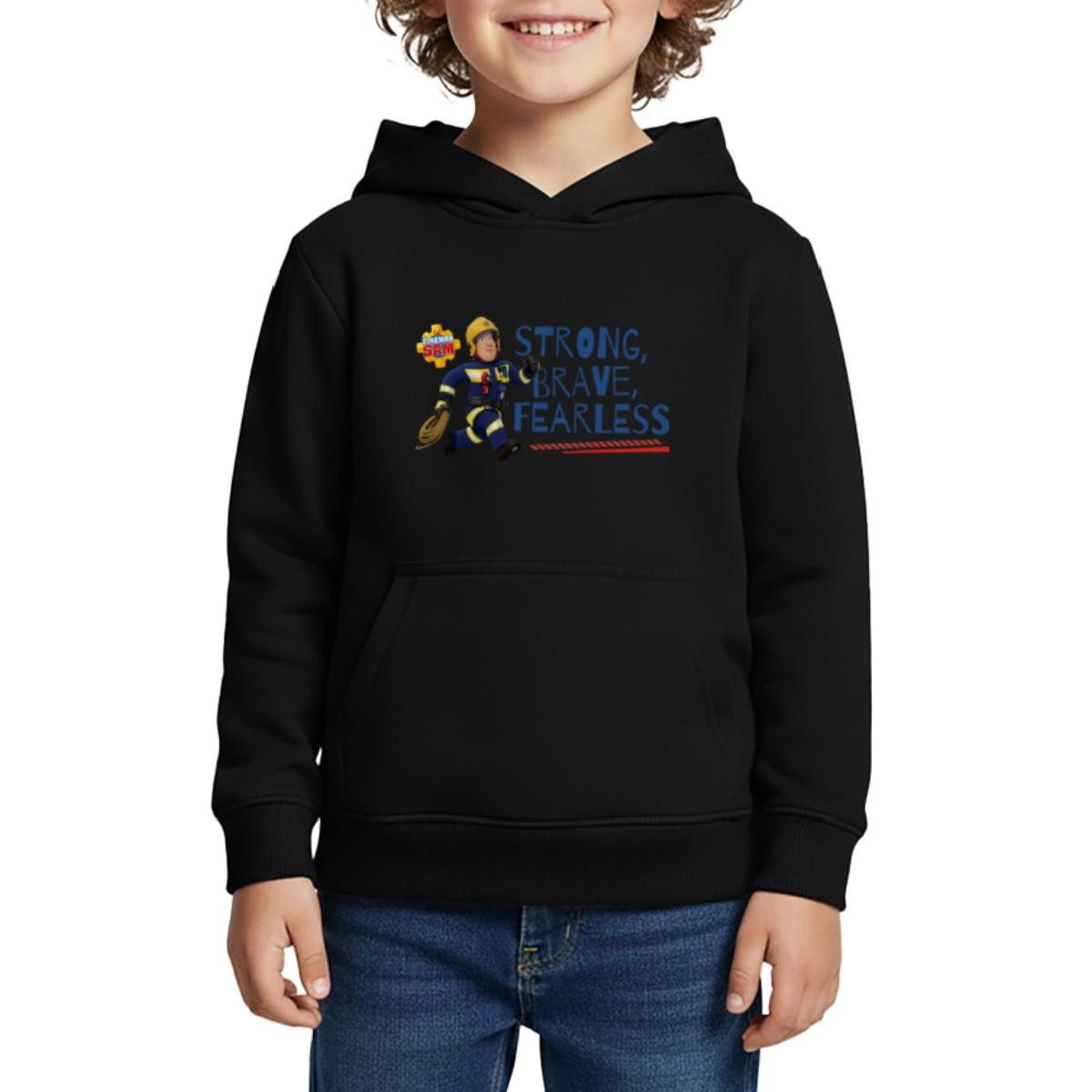 Hoodie Feuerwehrmann Sam™ Strong, Brave, Fearless Kinder Premium Hoodie