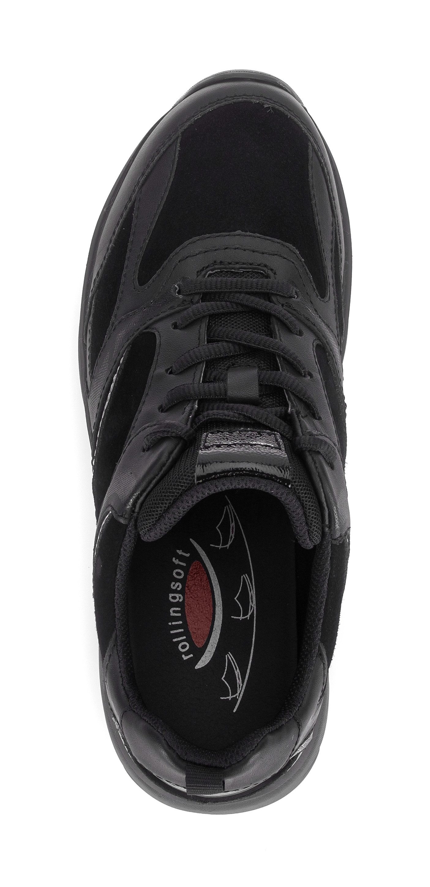 rollingsoft Keilsneaker, Freizeitschuh, Halbschuh, Schnürschuh mit herausnehmbarem Fußbett