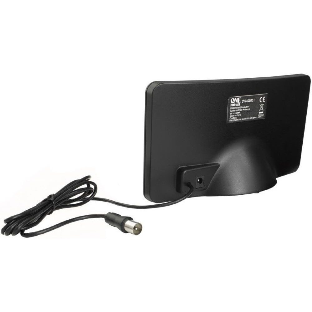 One for All SV9420-5G 360° Curved DVB-T2 Zimmerantenne schwarz Innenantenne