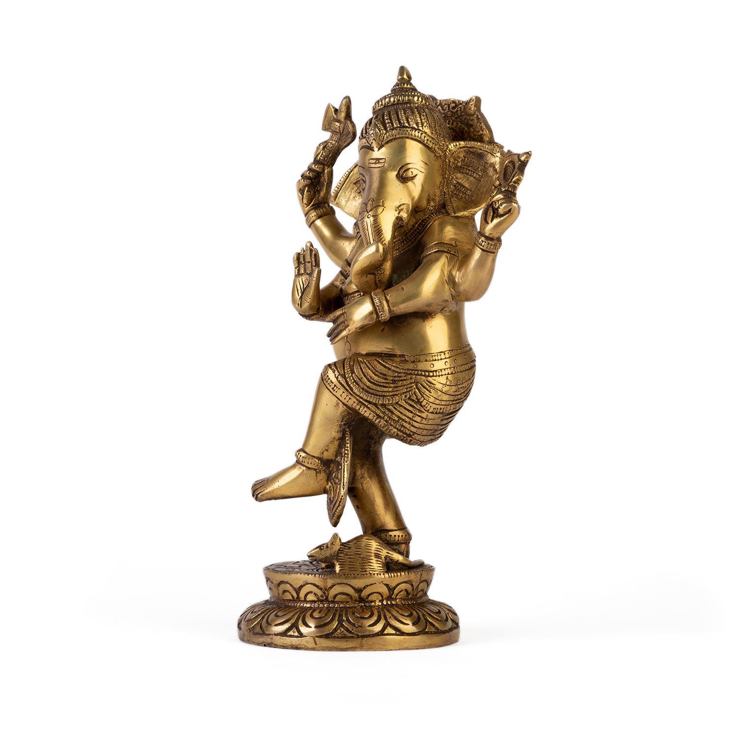 cm 28 Statue, Messing, Ganesha Dekofigur Tanzender bodhi