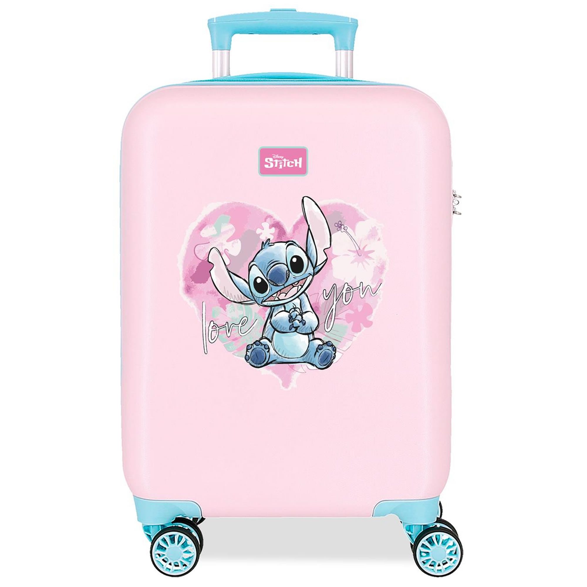 Stitch Kinderkoffer Stitch Trolley 50 cm – Hartschalenkoffer mit 360° Rollen und Schloss, Qualitätsware, Leicht, ABS-Hartschale, 4 Rollen 360°
