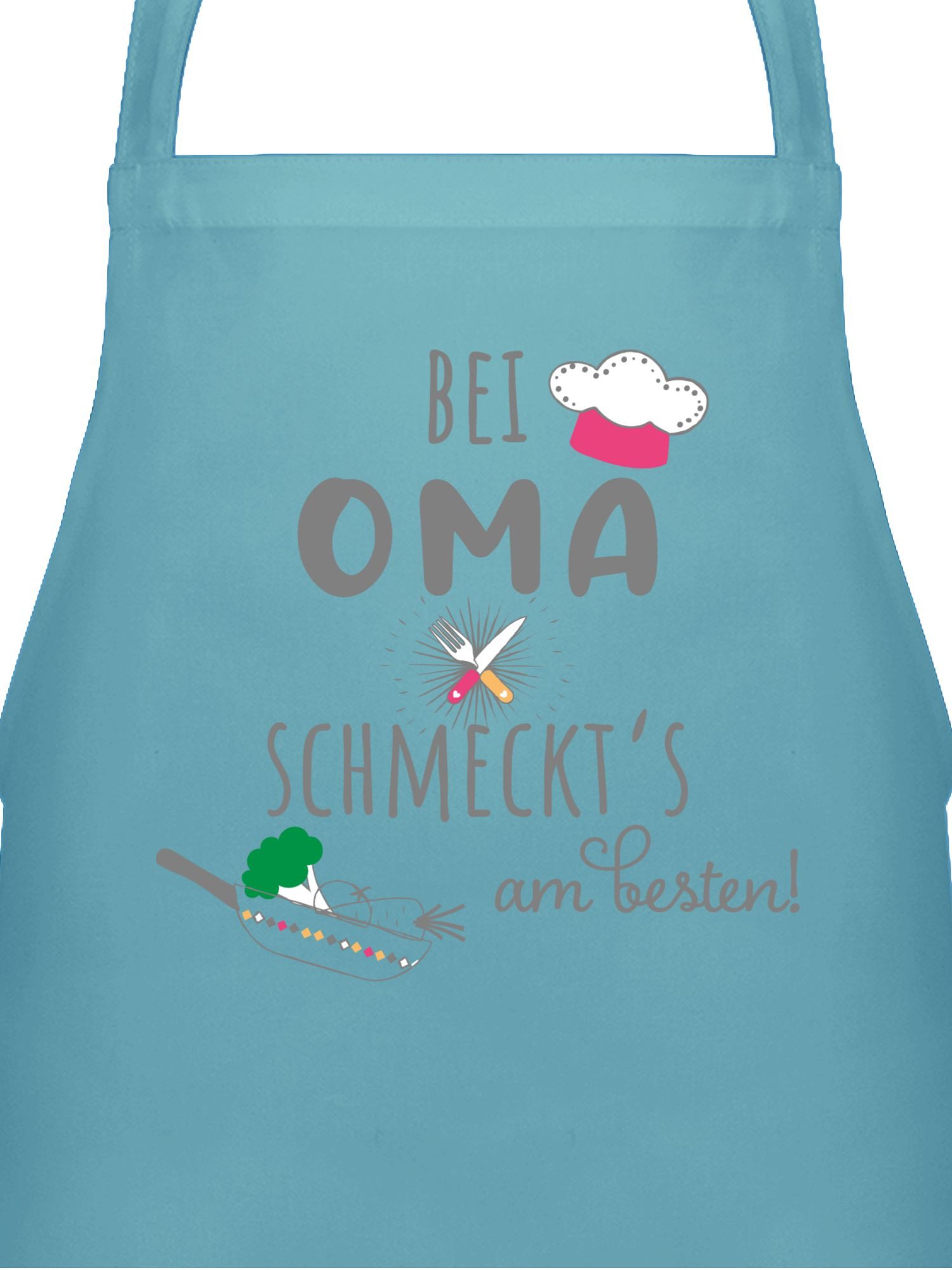 Shirtracer Kochschürze Küchenschürze bei Oma schmeckts am Besten I Oma Geschenk Kochschürze I, (1-tlg), Kochschürze Damen Frauen