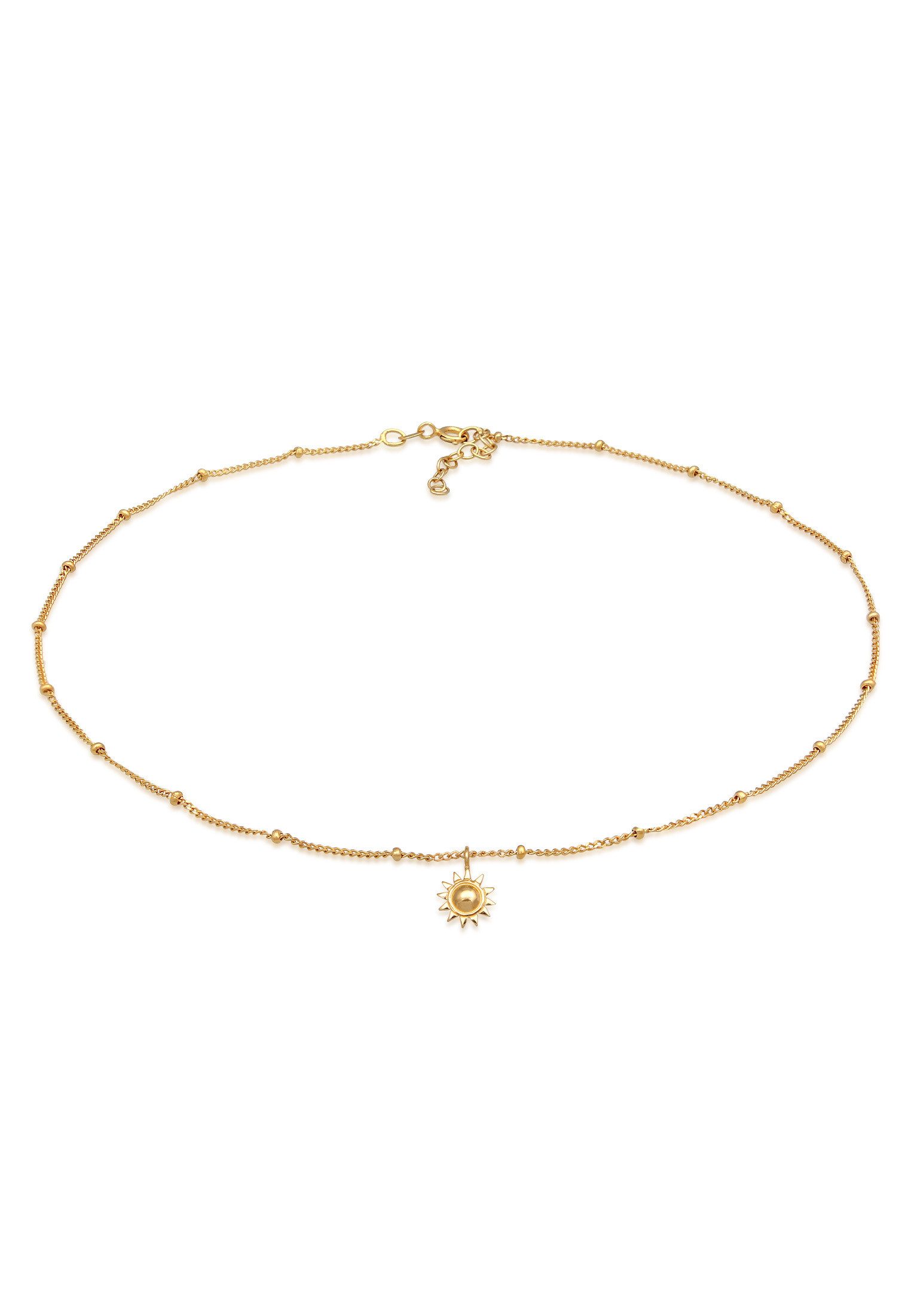 Choker Choker mit Anhänger Sonne 925 Sterling Silber